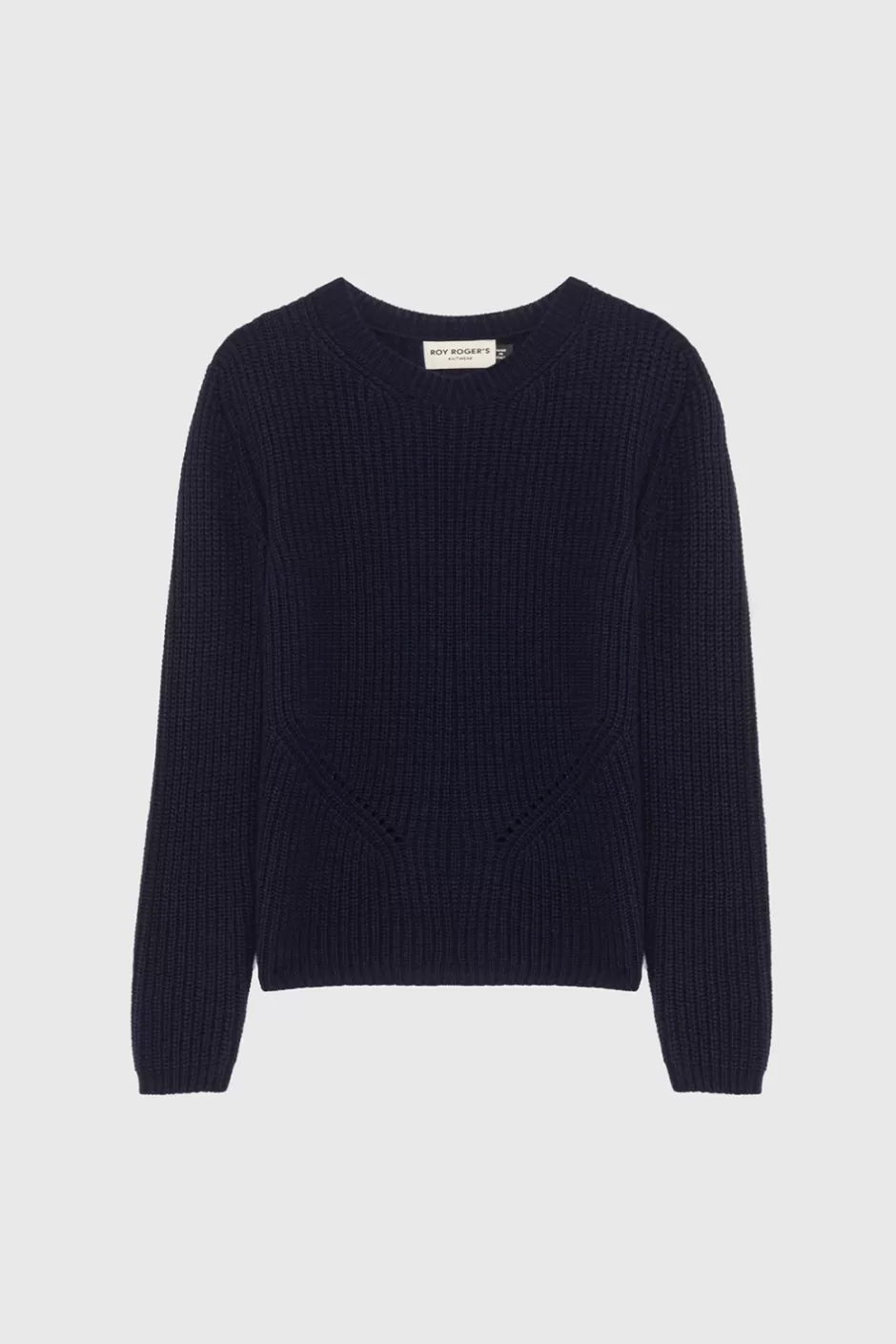 Pull Femme en Laine Douce - Col Rond Roy Rogers avec Motif Côtes Élégantes