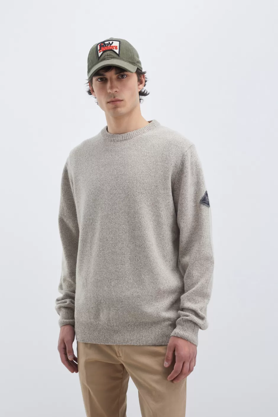 Pull Homme Roy Rogers - Col Rond Décontracté en Laine et Cachemire Doux - Collection Muline