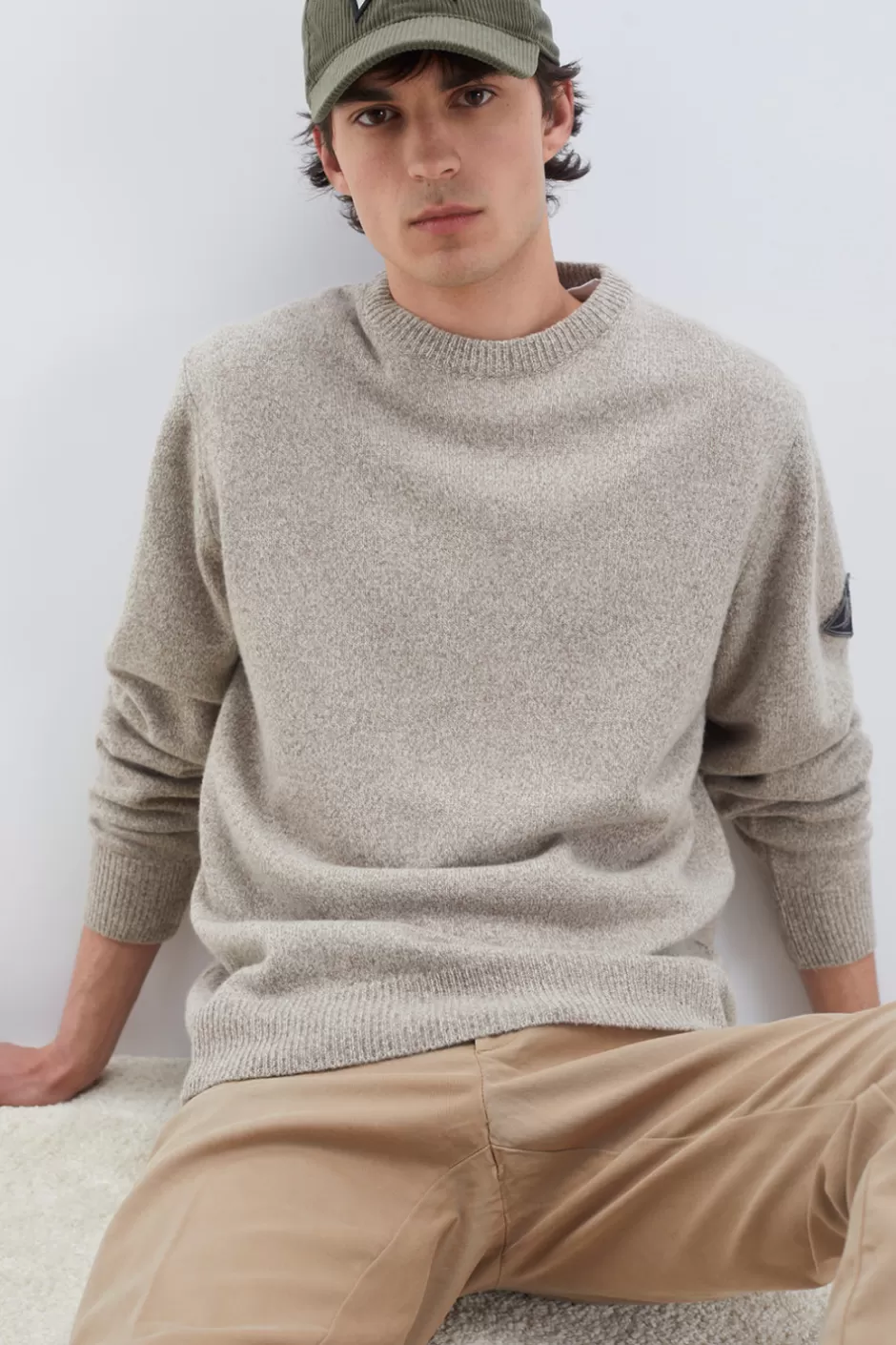 Pull Homme Roy Rogers - Col Rond Décontracté en Laine et Cachemire Doux - Collection Muline