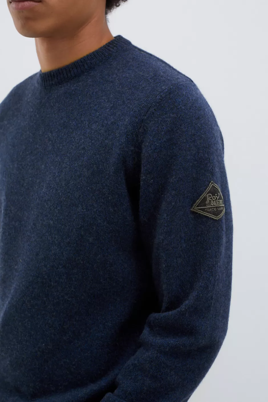 Pull Homme Roy Rogers en Mélange Laine-Cachemire - Col Rond Modèle Muline