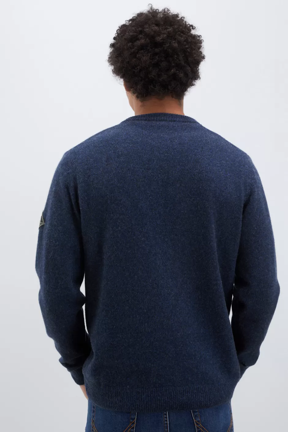 Pull Homme Roy Rogers en Mélange Laine-Cachemire - Col Rond Modèle Muline