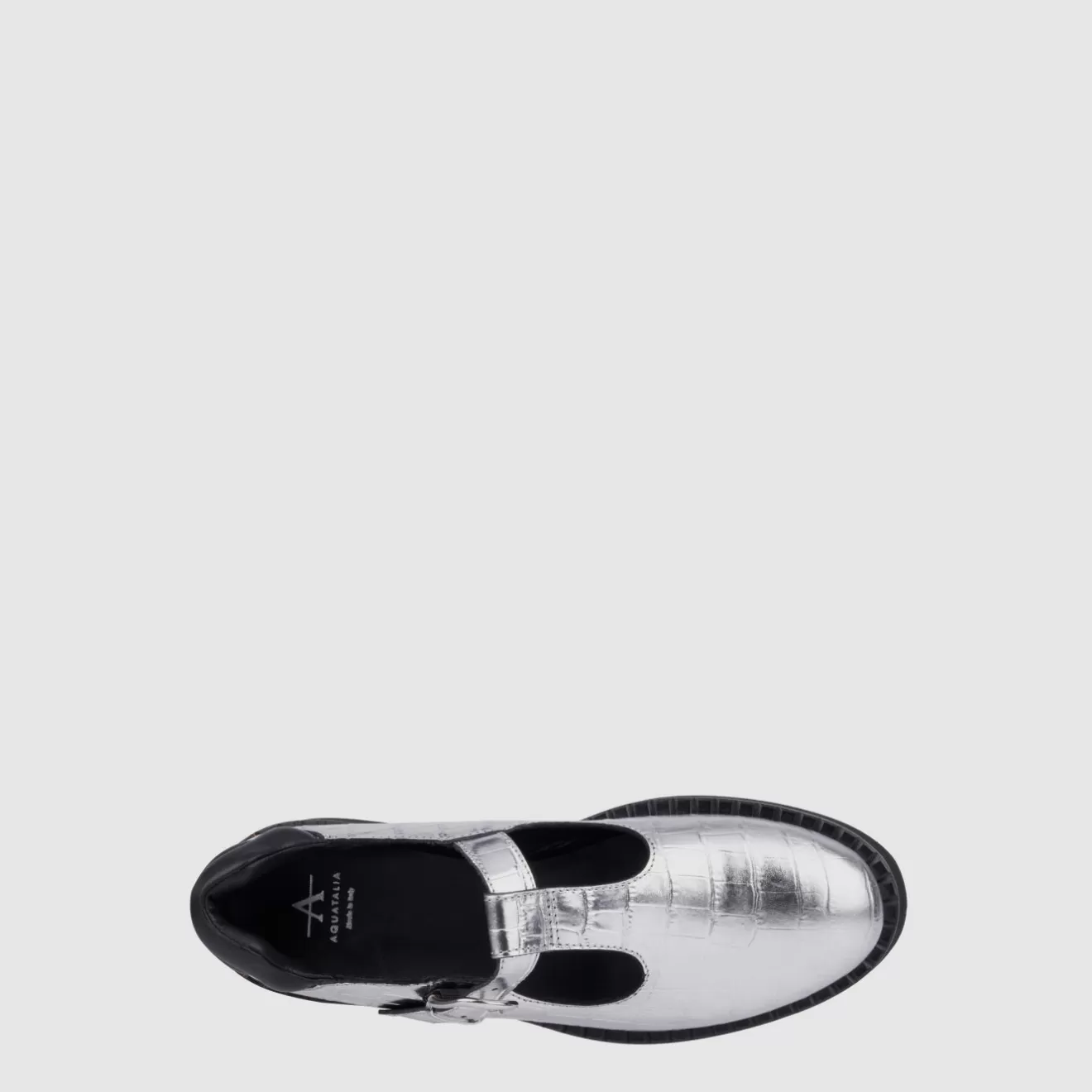 Aquatalia Malvina - Chaussures Luxe en Argent & Noir | Promo Exclusive Édition Limitée