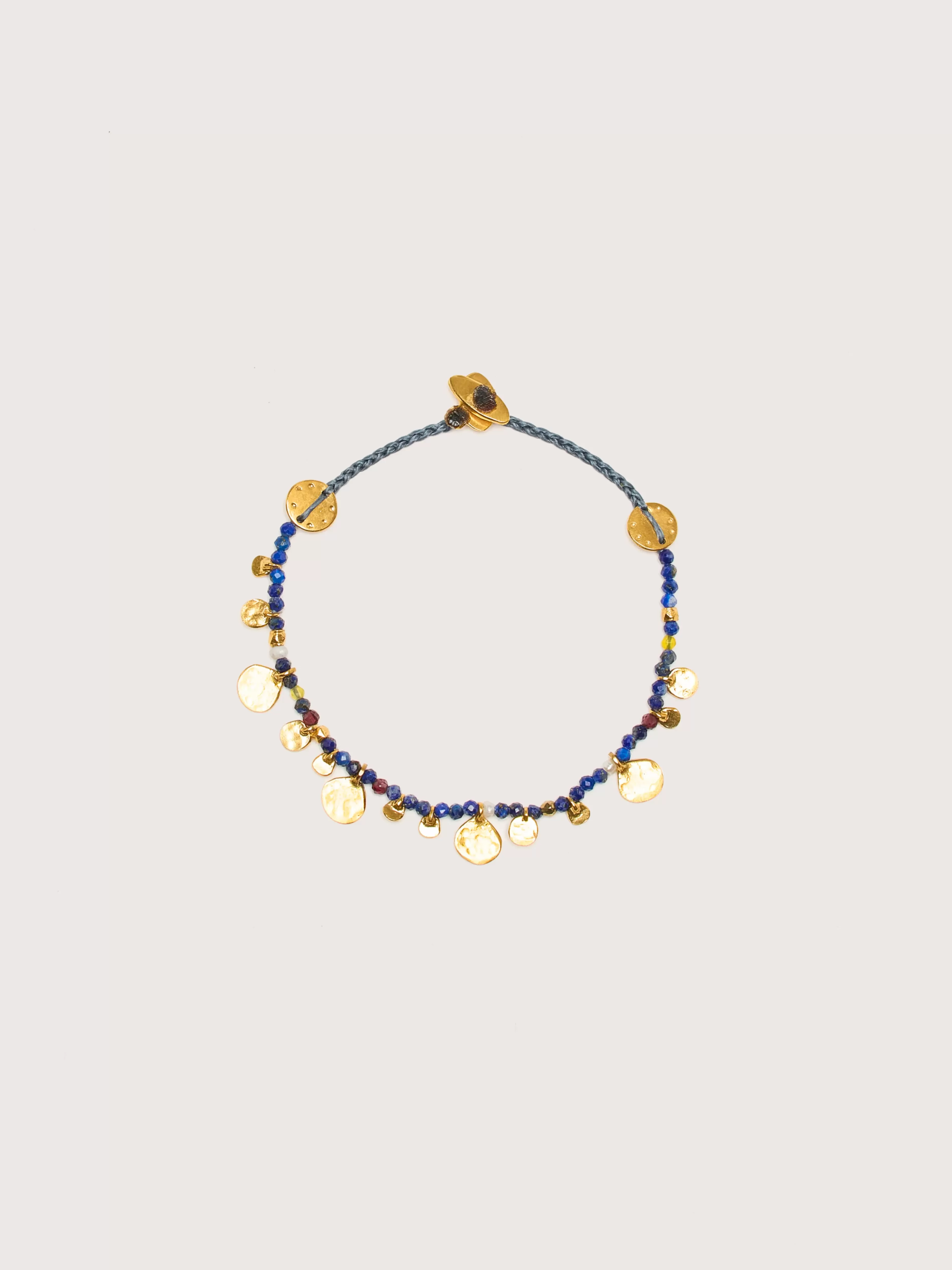 Bracelet Artisanal en Lapis-Lazuli | Élégance Intemporelle - Collection Mary Gaitani | Pièce Unique pour Style Éclatant