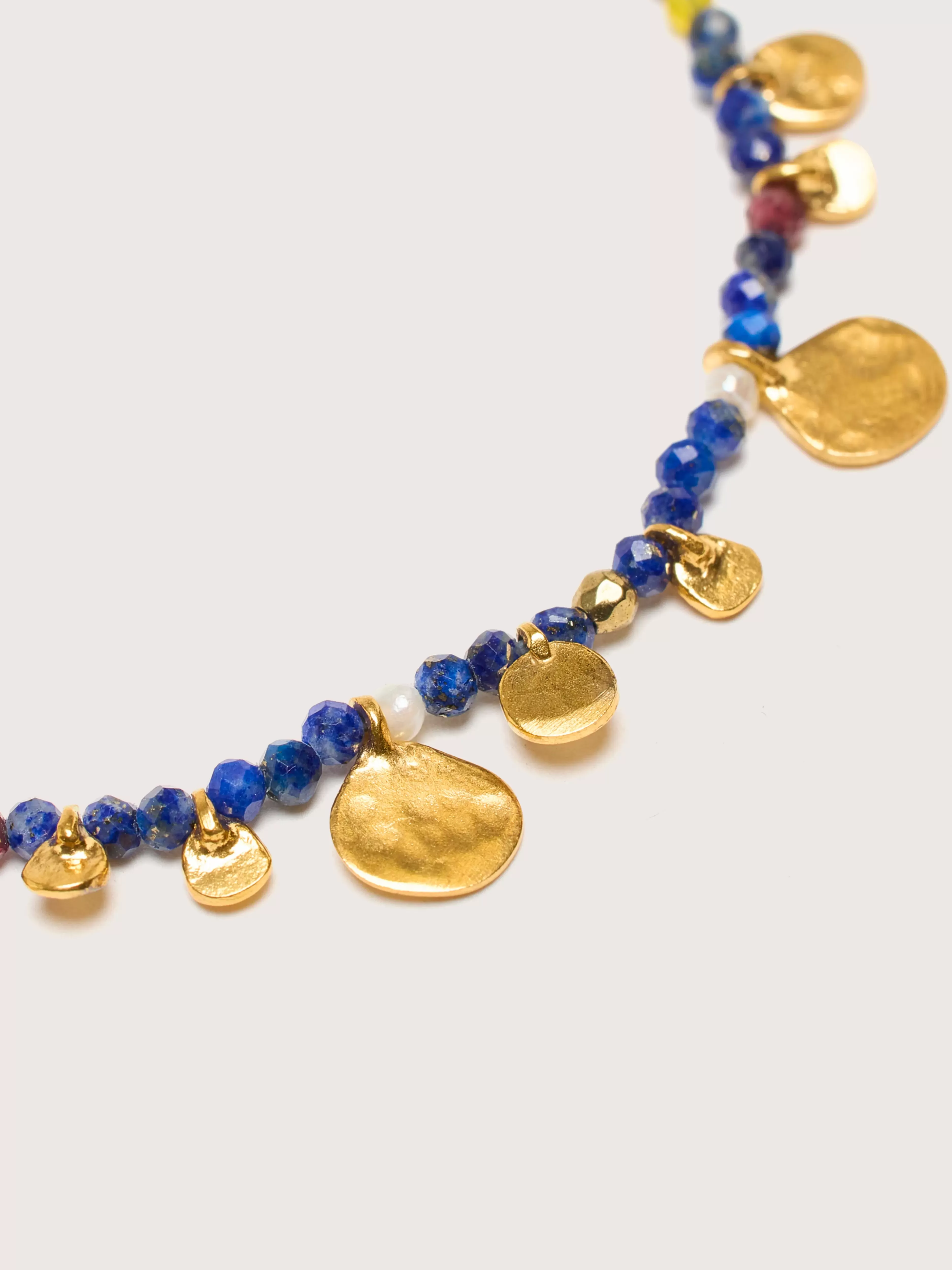Bracelet Artisanal en Lapis-Lazuli | Élégance Intemporelle - Collection Mary Gaitani | Pièce Unique pour Style Éclatant