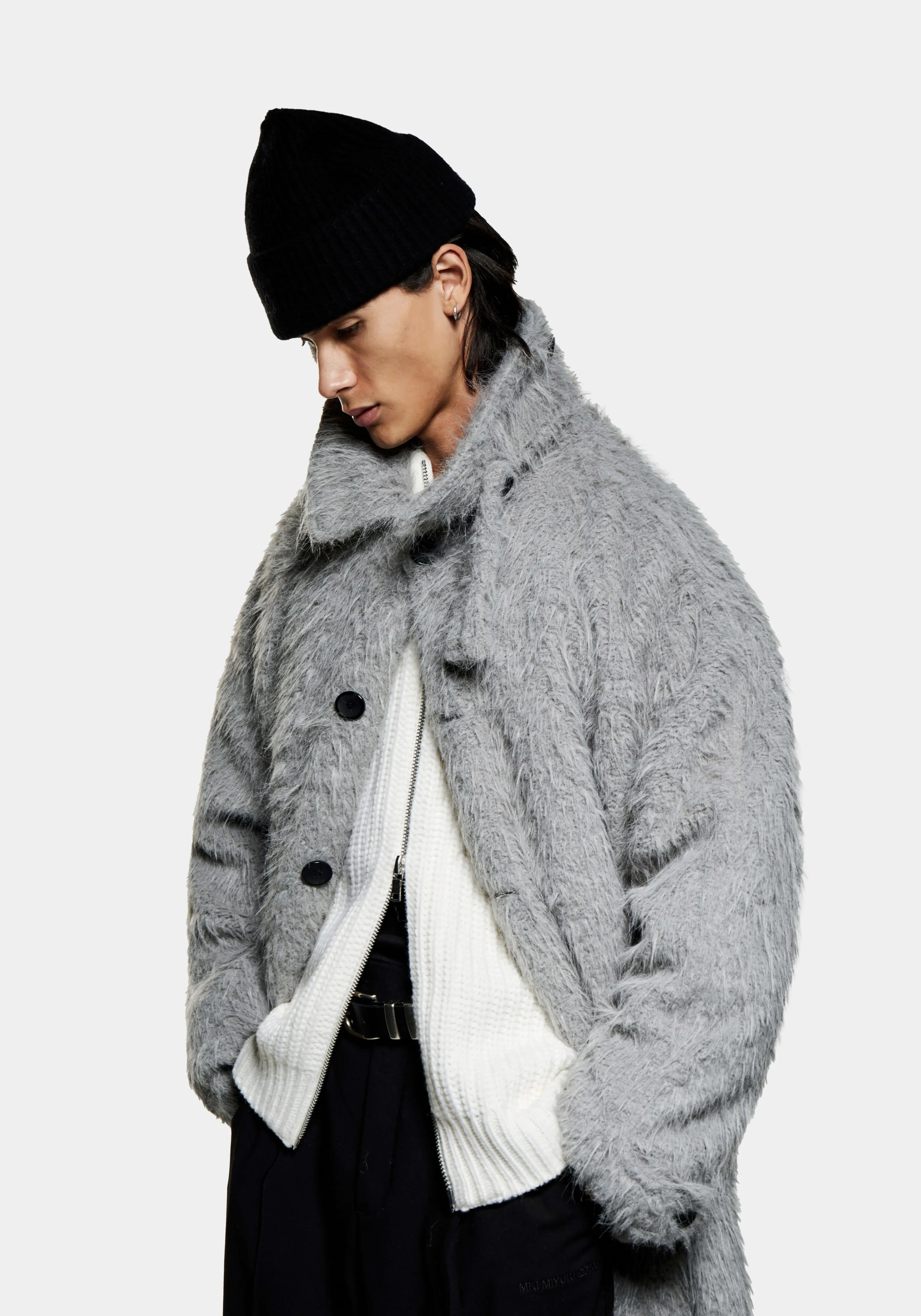 MKI Miyuki Zoku · Veste légère en simili alpaga – Manteau d'extérieur décontracté & Chemises assorties