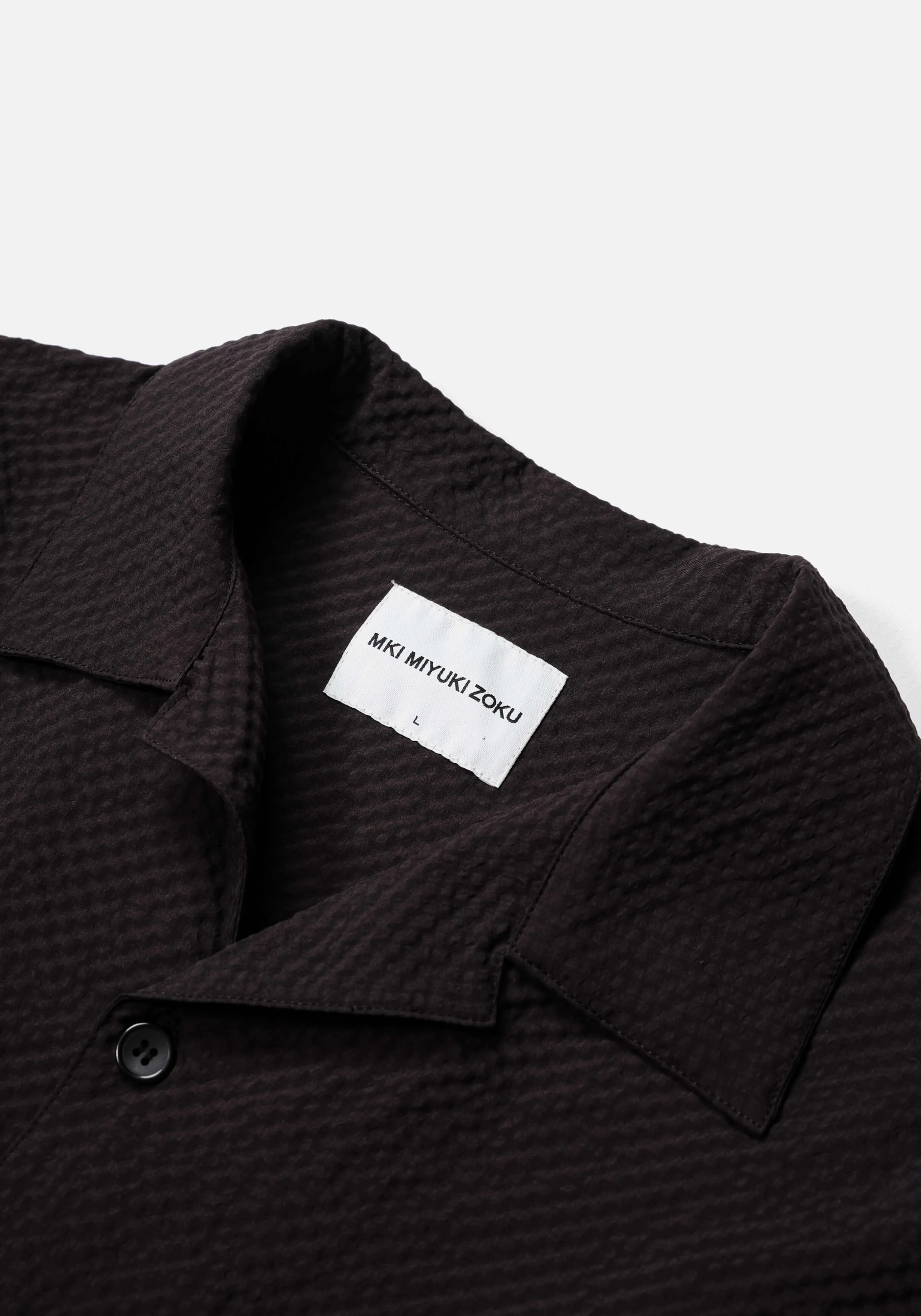MKI - Chemise d'été Miyuki Zoku en Seersucker - Légère et Respirante pour Voyages - Style Décontracté Élégant