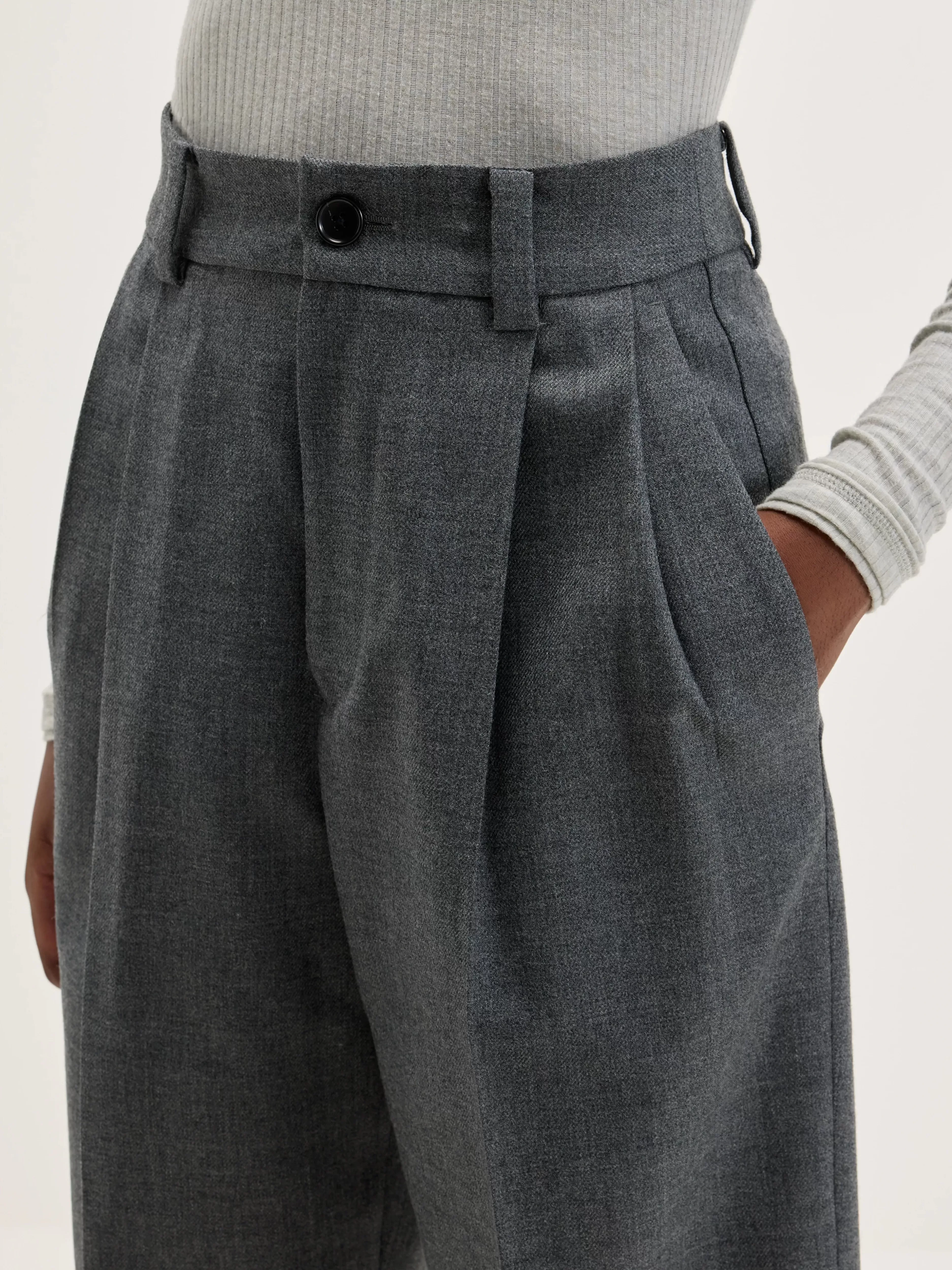 Pantalon Droit en Laine Élégant - Collection Exclusive Nicholson & Van Wol | Promotion Printemps