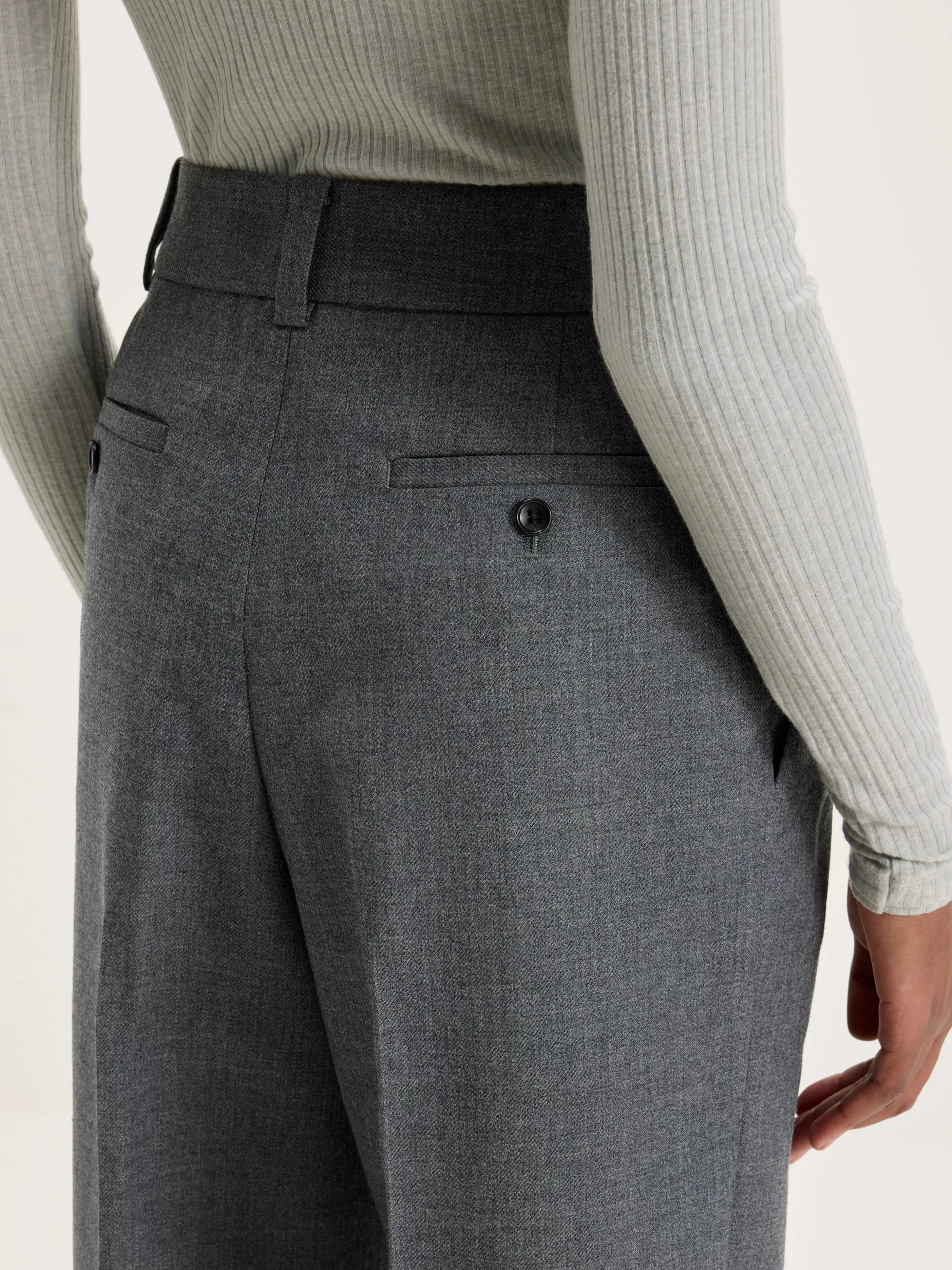 Pantalon Droit en Laine Élégant - Collection Exclusive Nicholson & Van Wol | Promotion Printemps