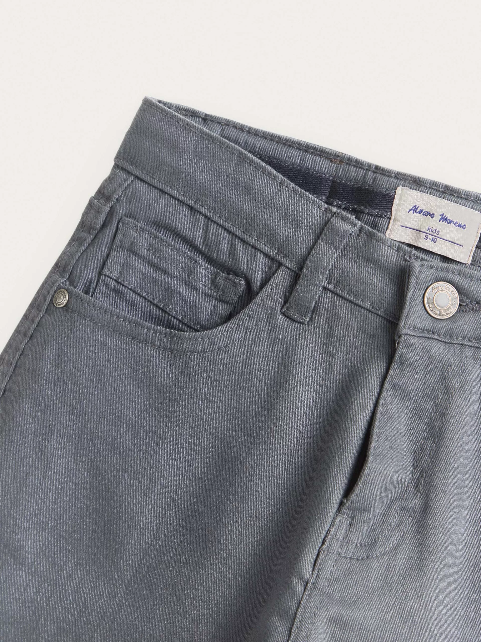 Alvaro Moreno - Pantalon Enfant 5 Poches Confortable - Bleu Denim - Style Urbain Tendances