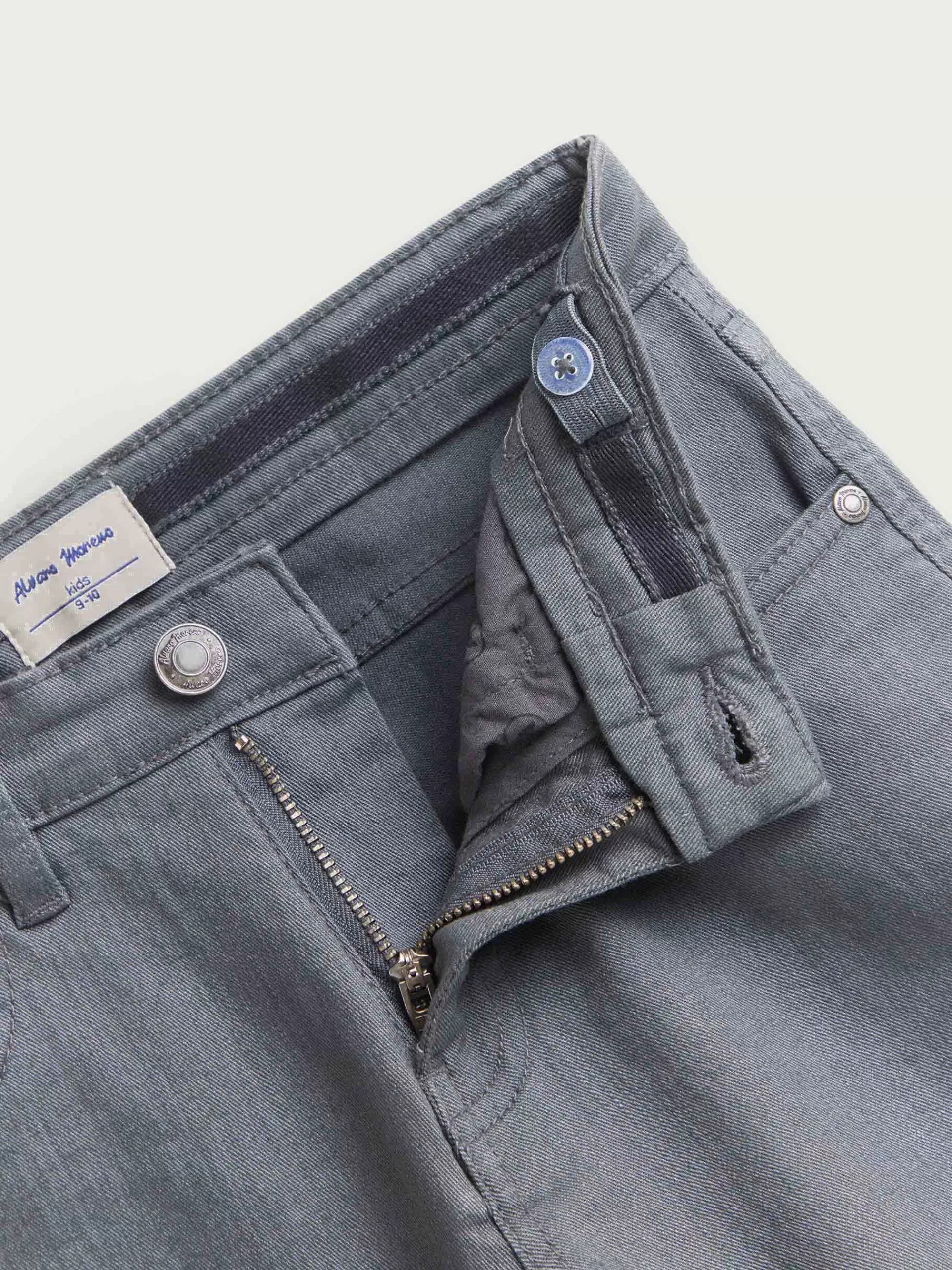 Alvaro Moreno - Pantalon Enfant 5 Poches Confortable - Bleu Denim - Style Urbain Tendances