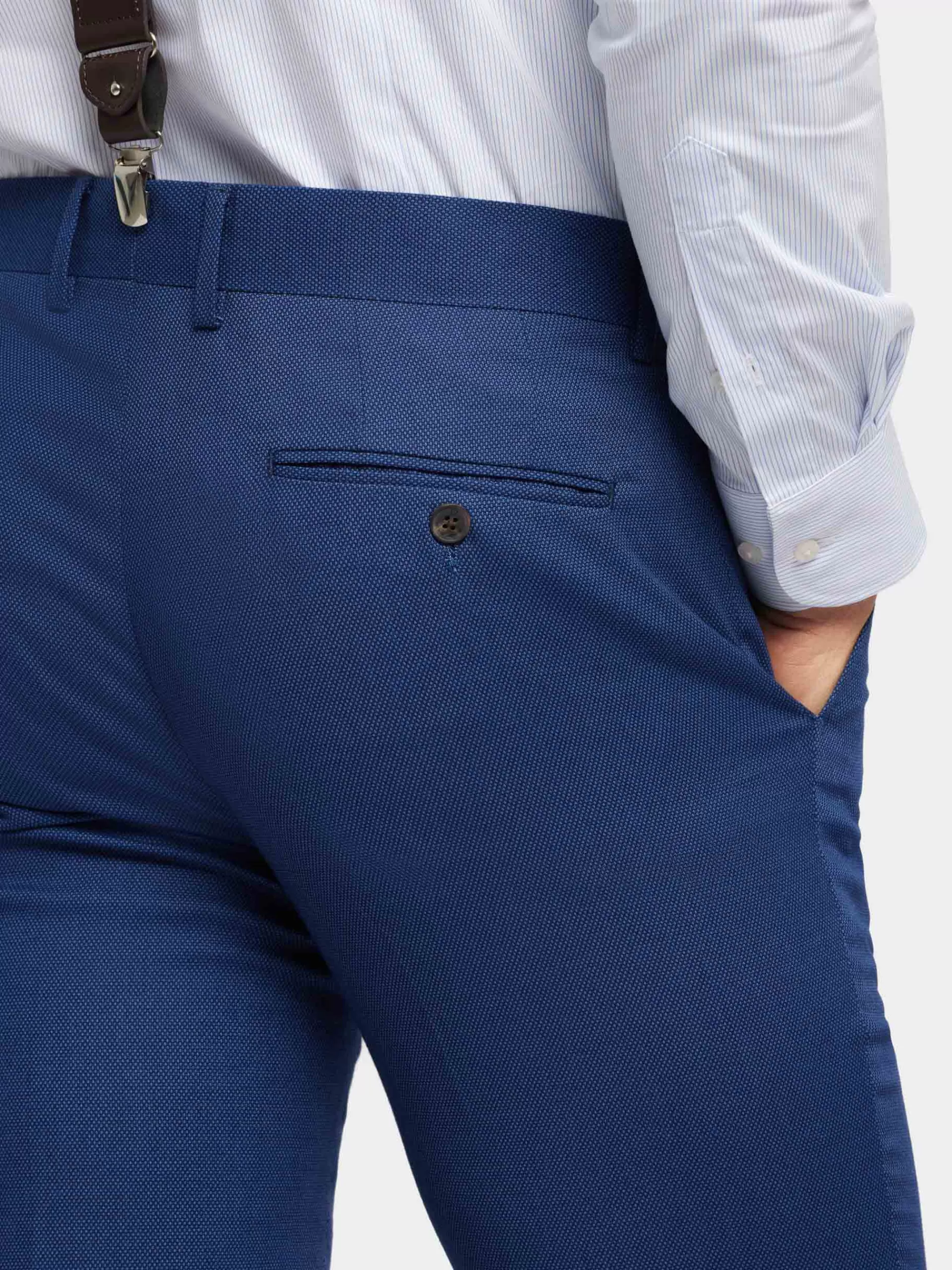 Pantalon décontracté Alvaro Moreno - Bleu Birdseye, coupe moderne et prix attractif