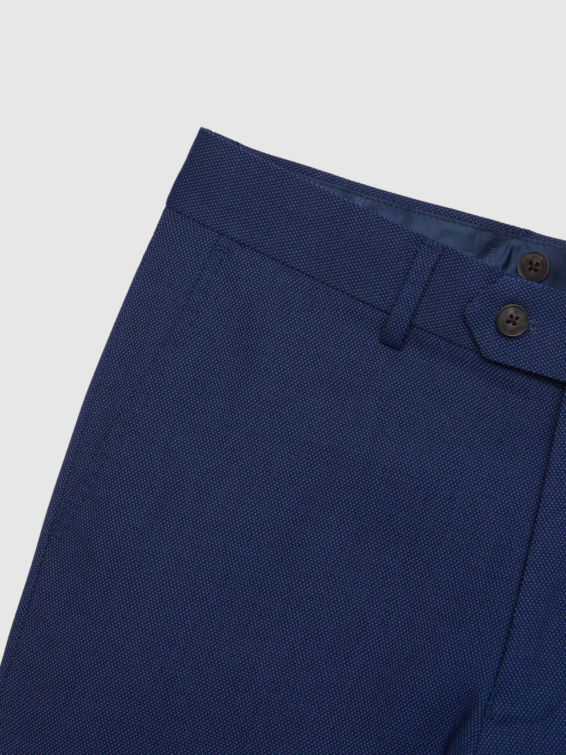 Pantalon Alvaro Moreno en tissu birdseye délavé - Bleu nuit en promotion