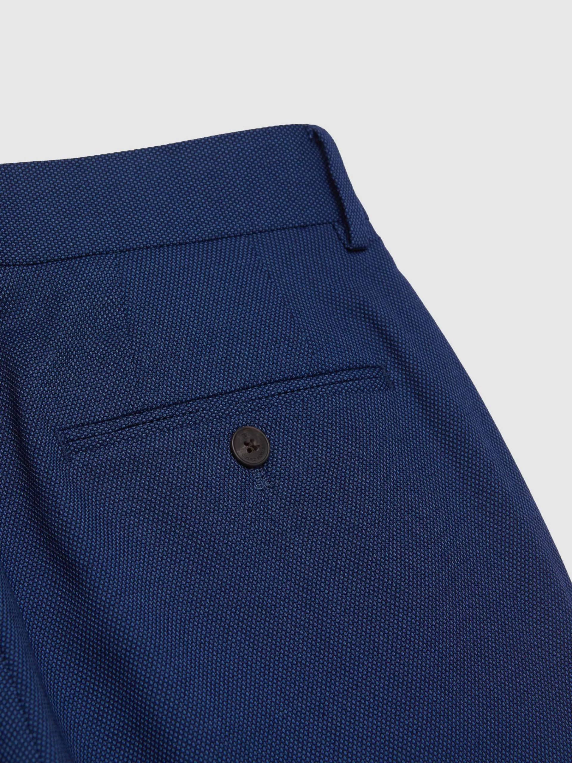 Pantalon Alvaro Moreno en tissu birdseye délavé - Bleu nuit en promotion