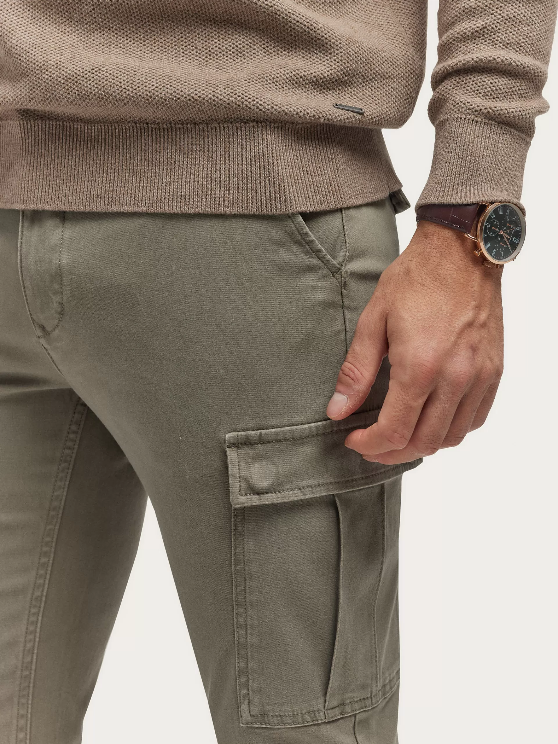 Pantalon Cargo Homme Détente Elvis - Vert Militaire, Style Urbain & Confort Optimal
