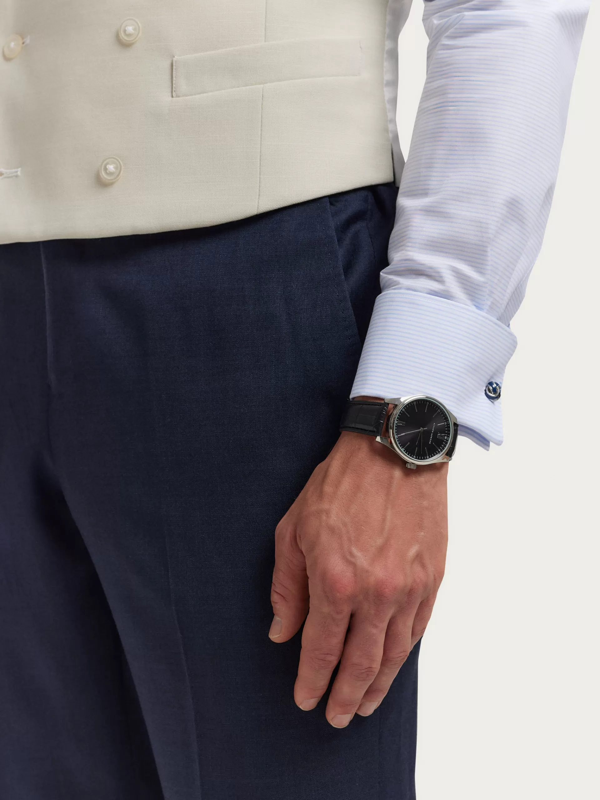 Pantalon de Cérémonie Élégant Alvaro Moreno - Bleu Marine en Promotion Exclusif