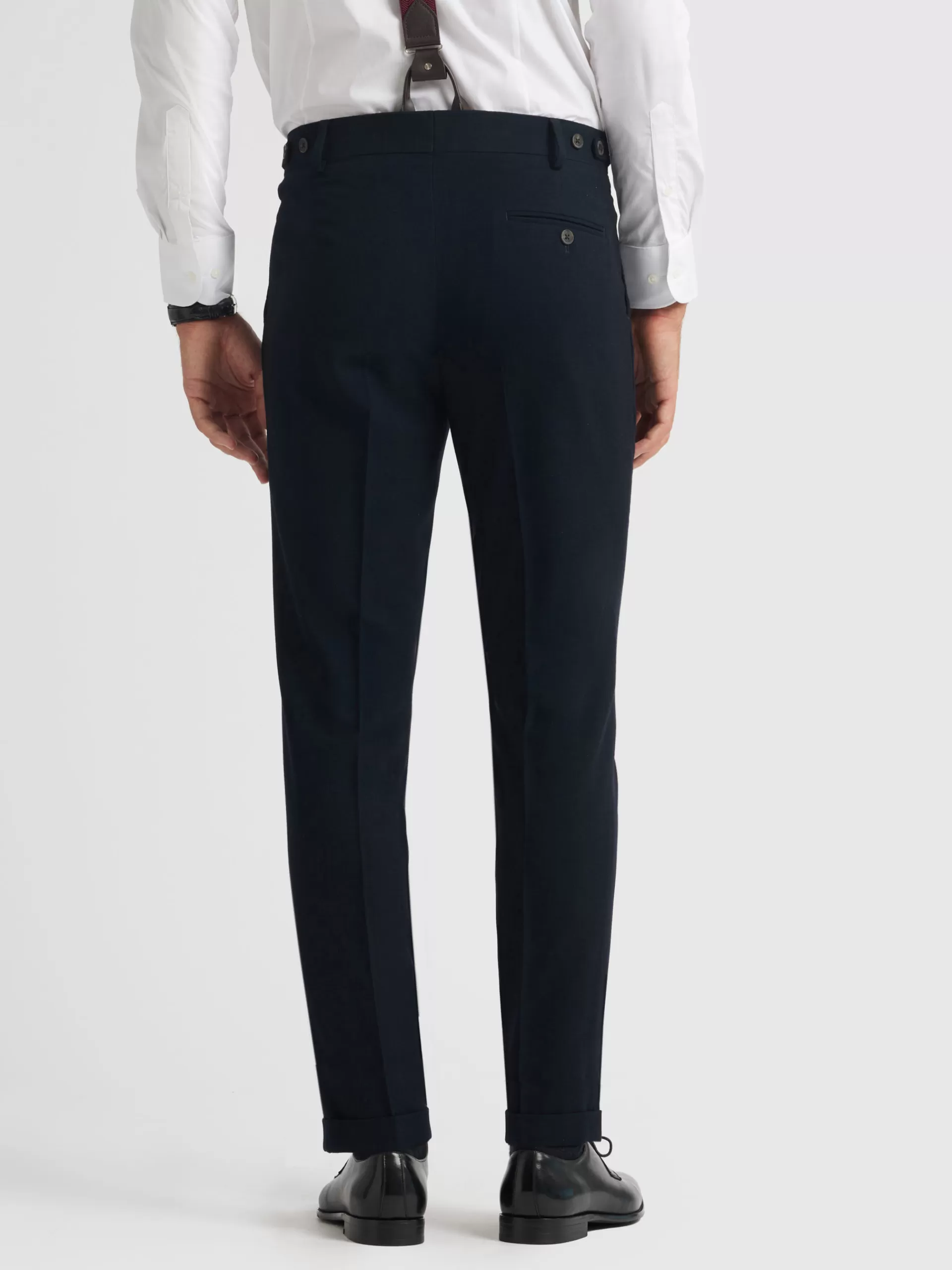 Pantalon droit Alvaro Moreno - Twill classique bleu marine pour style intemporelle