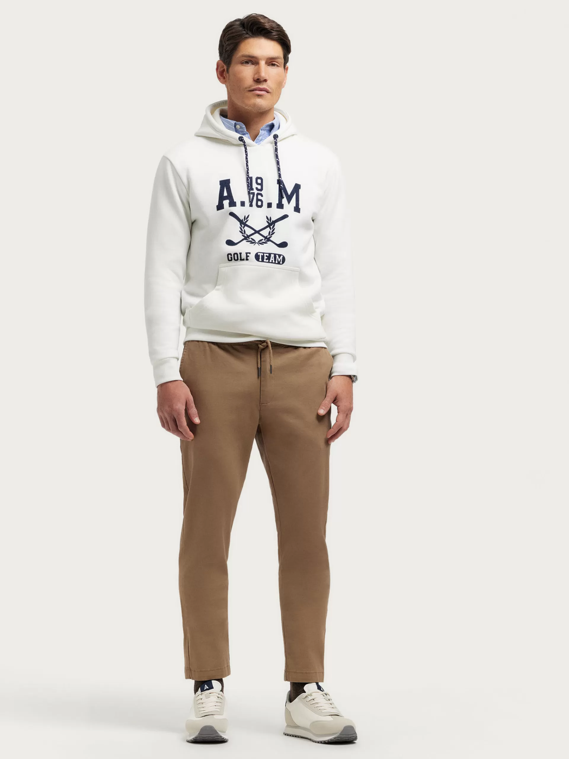 Pantalon ajusté DALTON camel - Style urbain Alvaro Moreno pour homme