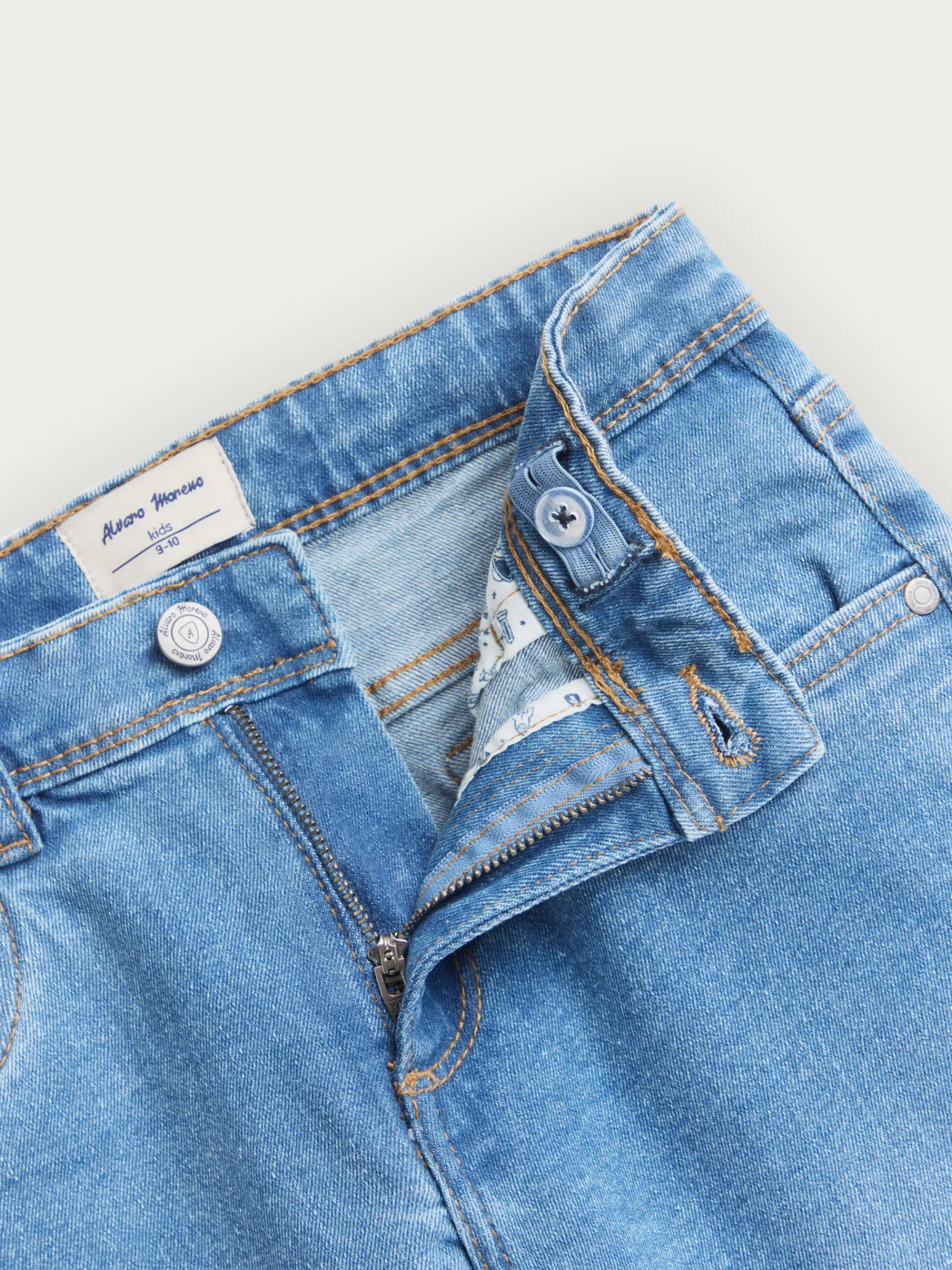 Pantalon jeans Alvaro Moreno pour enfants - Bleu denim résistant avec coutures contrastées - Collection urbaine junior