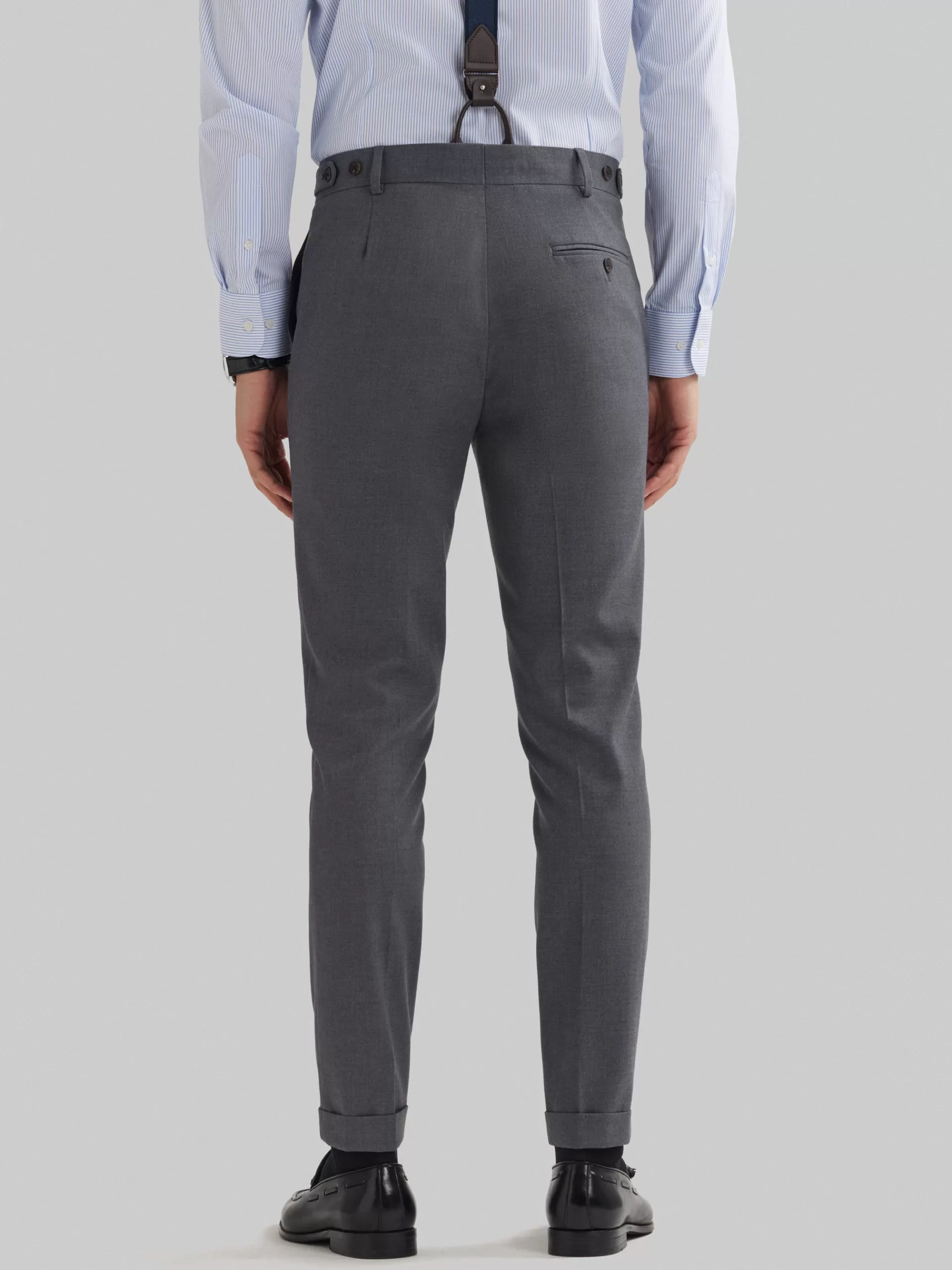 Pantalon Homme Duomo à Couture Croisée - Gris Anthracite - Alvaro Moreno - Style Intemporel & Prix Attractif