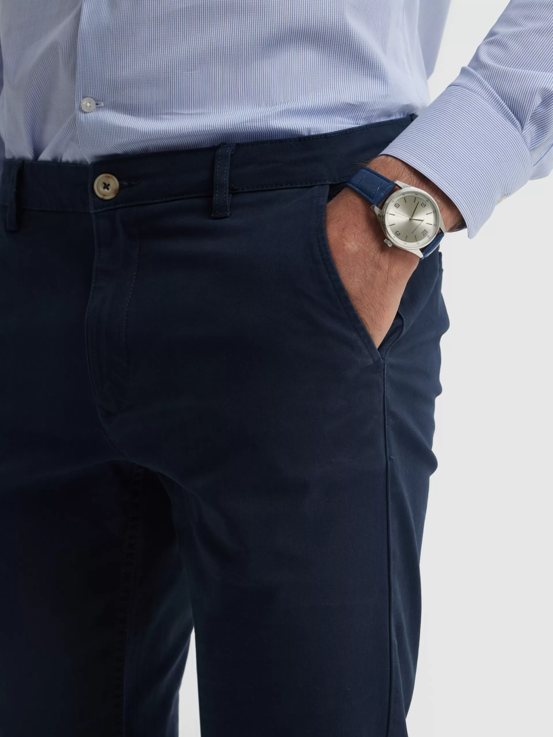 Pantalon ALVARO MORENO style rétro - Coupe Elvis en denim bleu marine | Confort vintage & élégance urbaine