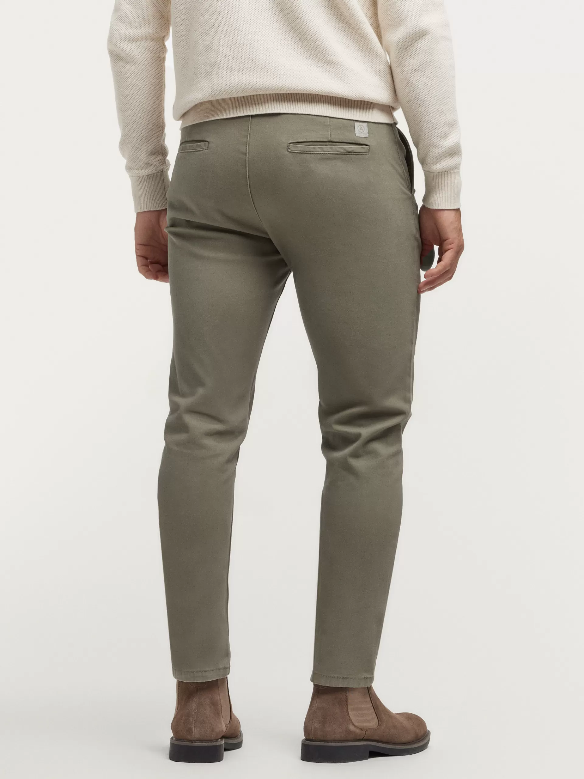 Pantalon Elvis Vert Taille Haute - Coupe Slim Confortable | Collection Printemps par Alvaro Moreno