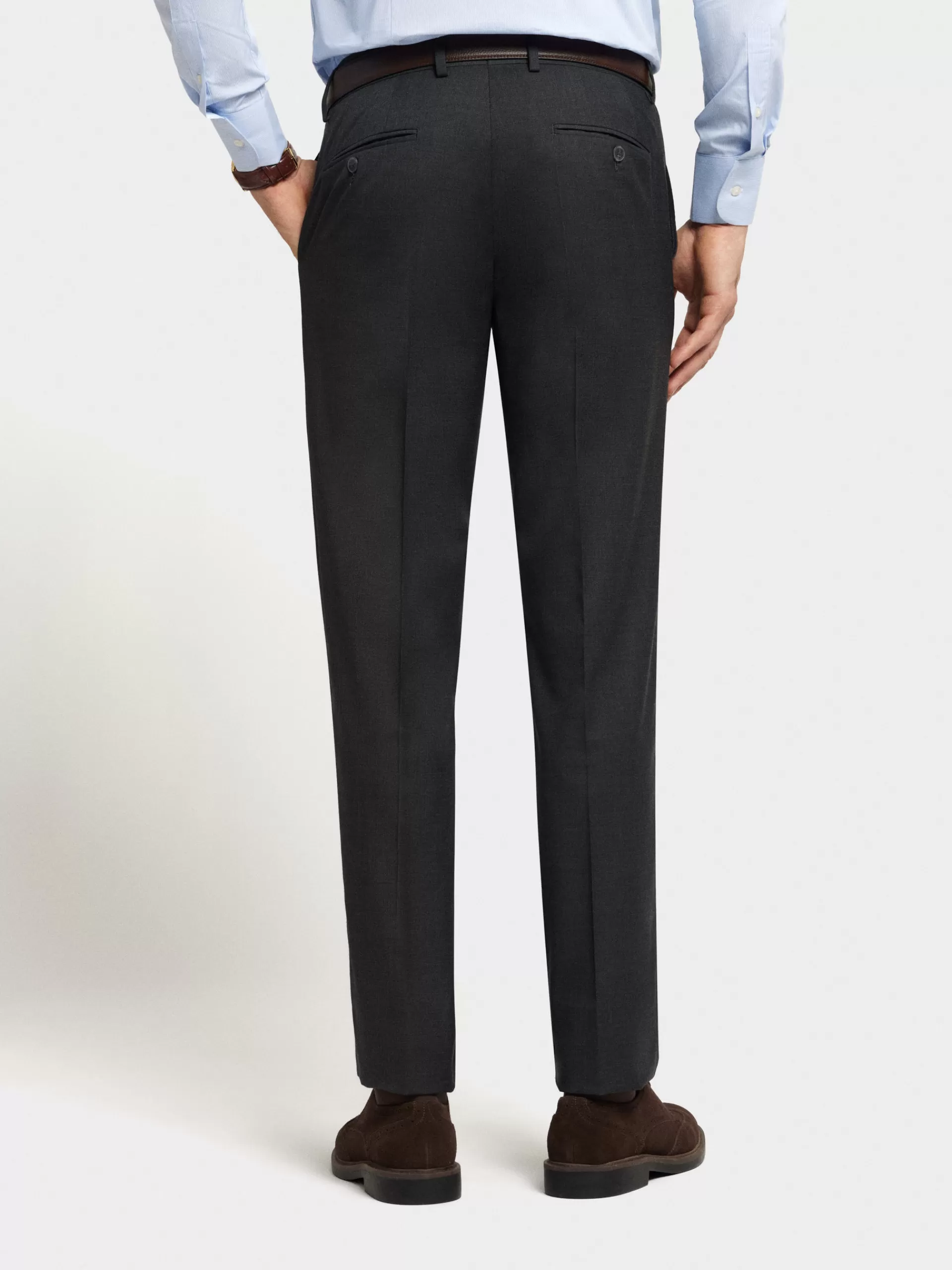 Pantalon Alvaro Moreno Fil-à-Fil Gris Cendré - Modèle Best-Seller en Édition Limitée