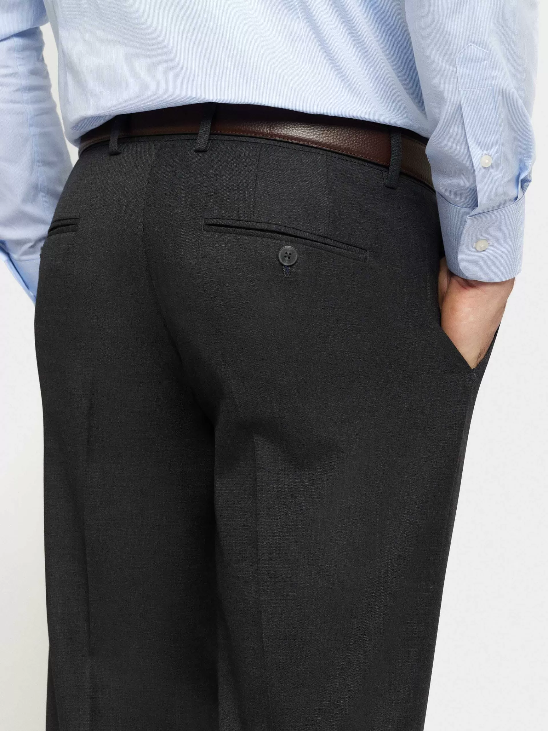 Pantalon Alvaro Moreno Fil-à-Fil Gris Cendré - Modèle Best-Seller en Édition Limitée