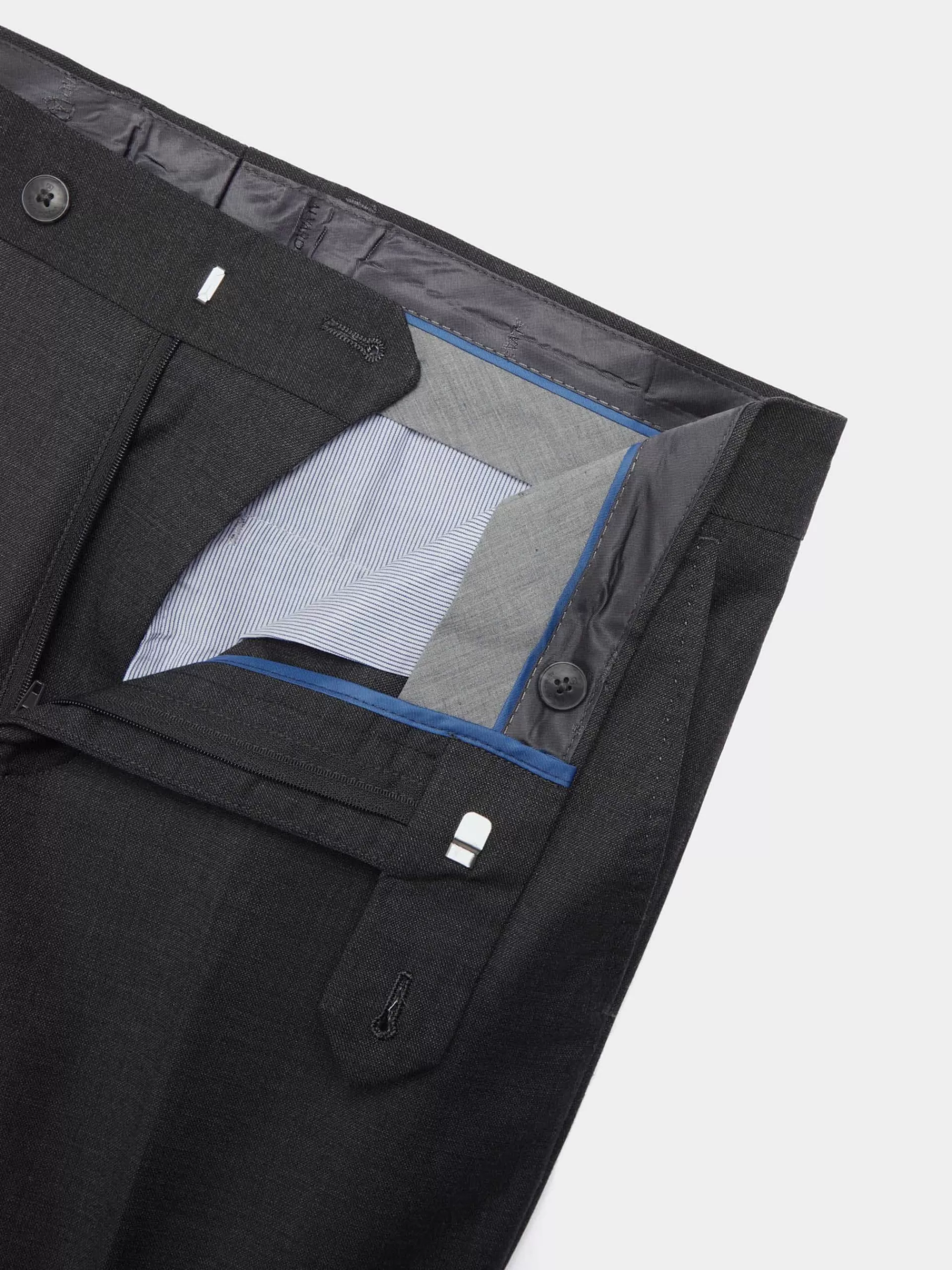 Pantalon Alvaro Moreno Fil-à-Fil Gris Cendré - Modèle Best-Seller en Édition Limitée