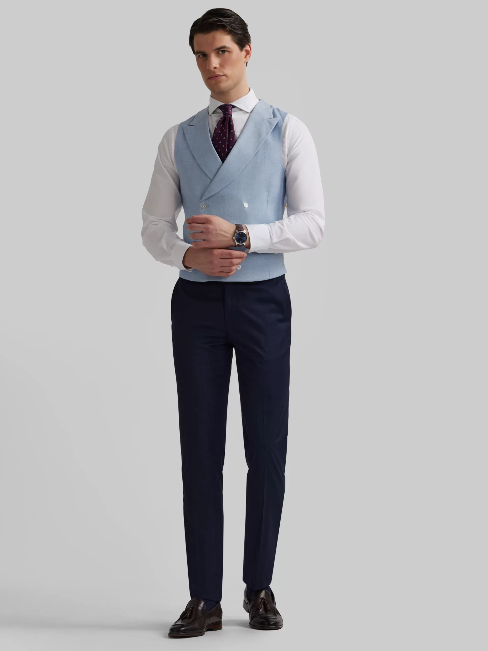 Pantalon élégant Milano Gales Bleu Marine - Style décontracté par Alvaro Moreno | Promotion exclusive sur les basiques intemporels