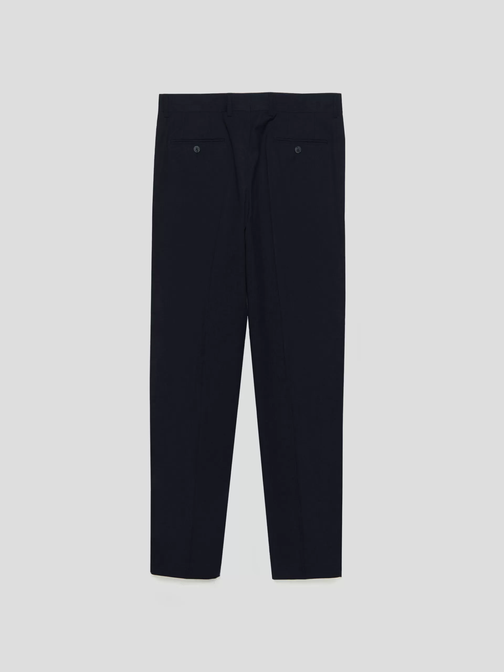 Pantalon Slim en Tissu Twill Bleu Marine - Promotion Exclusive Alvaro Moreno