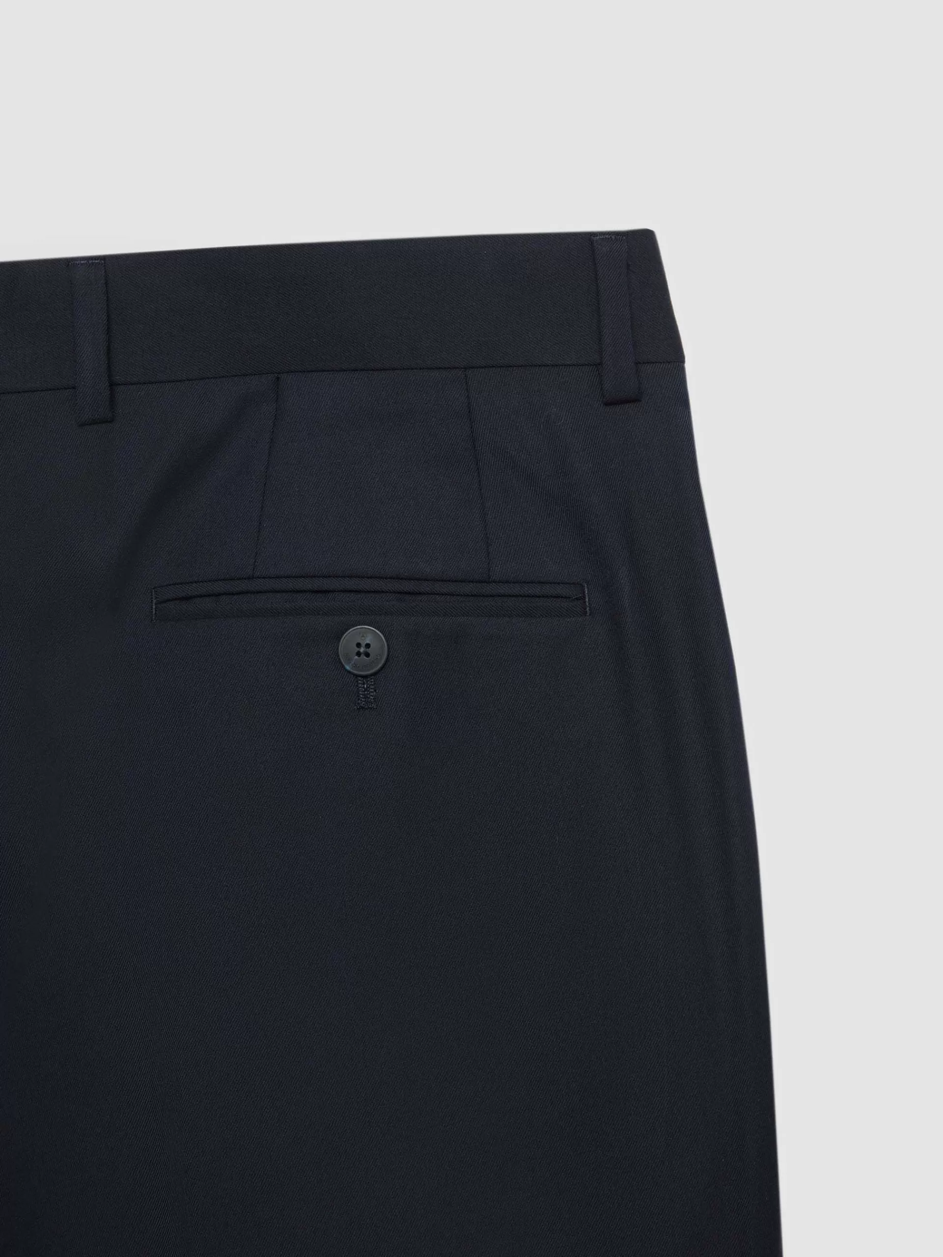 Pantalon droit en sergé bleu marine ALVARO MORENO - Coupe élégante pour style intemporel