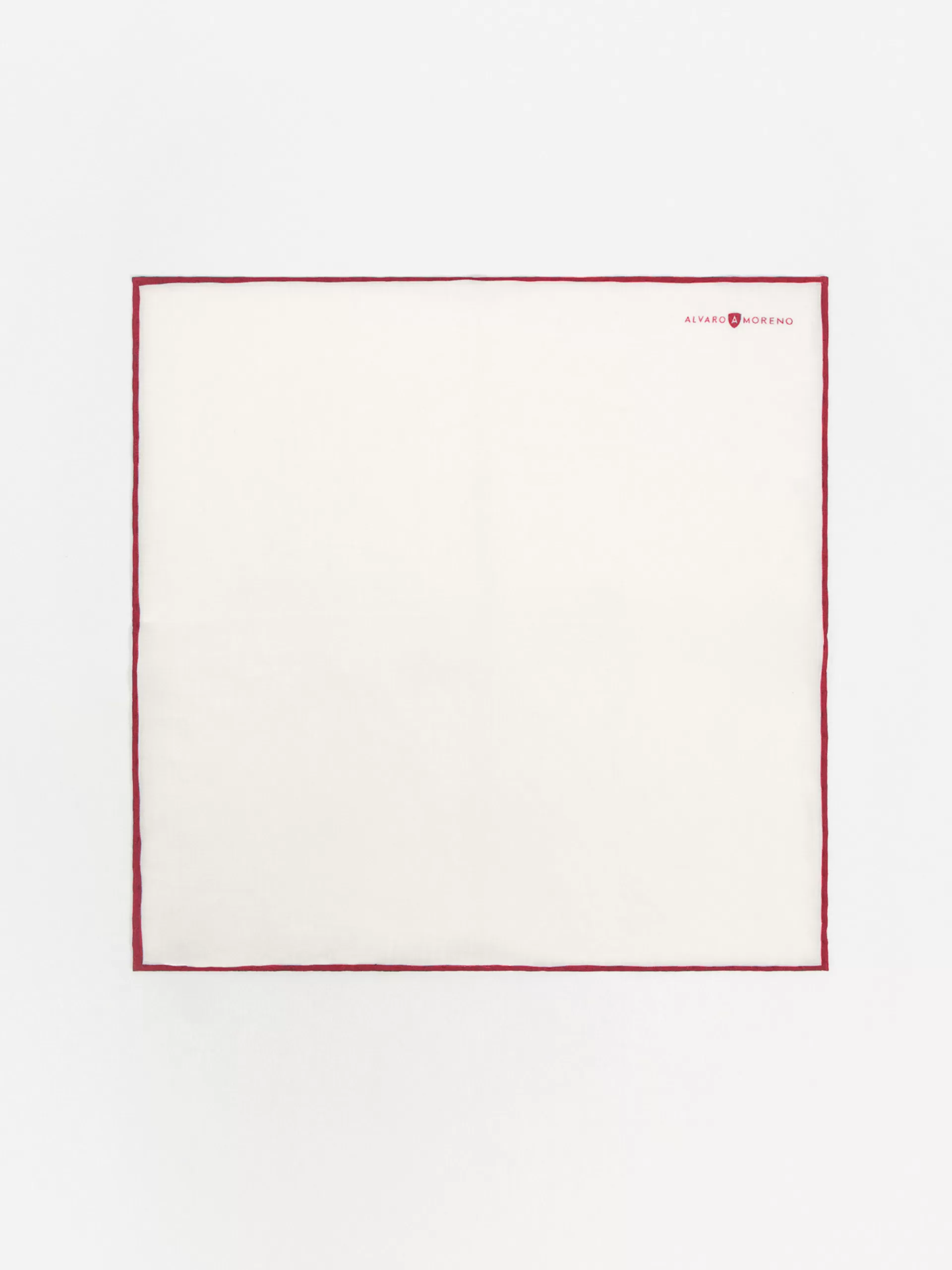 Écharpe en lin rouge rubis - Modèle artisanal Alvaro Moreno