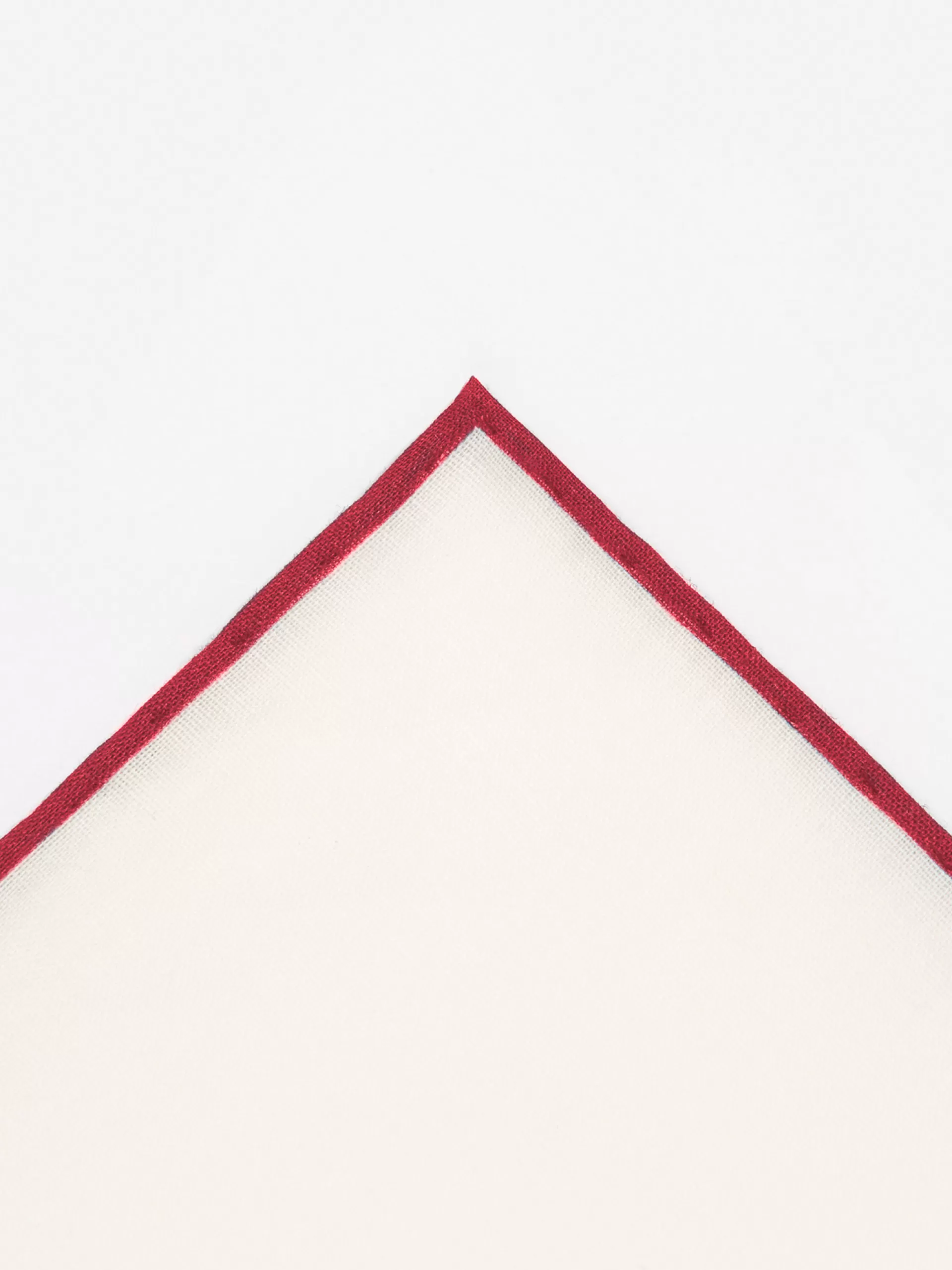 Écharpe en lin rouge rubis - Modèle artisanal Alvaro Moreno