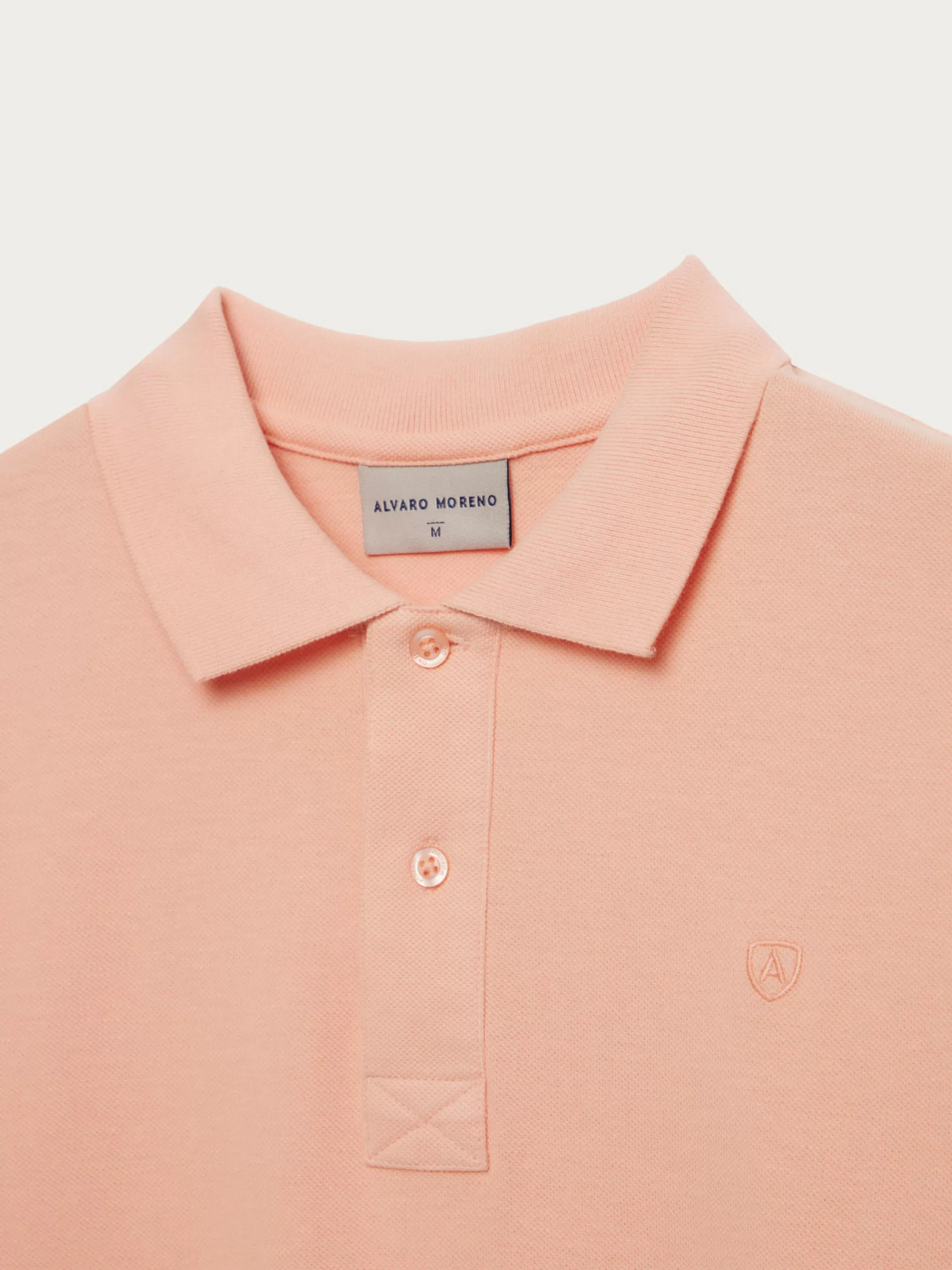 Polo Homme Alvaro-Moreno - Collection Scooby en Coton Élégant, Teinte Saumon Confortable