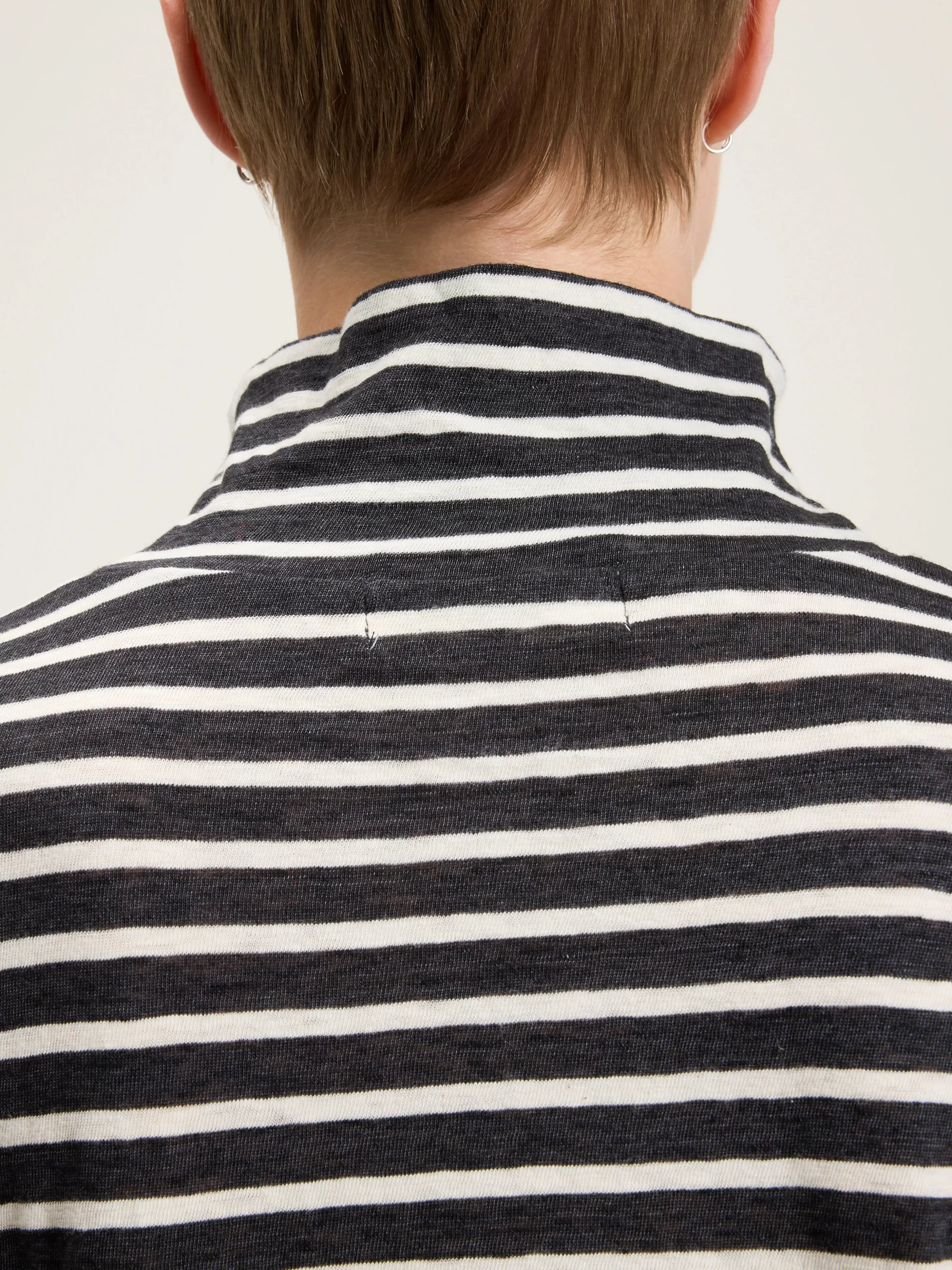 Pull col monté rayé effet brouillard - Sarahwear en Soldes Flash