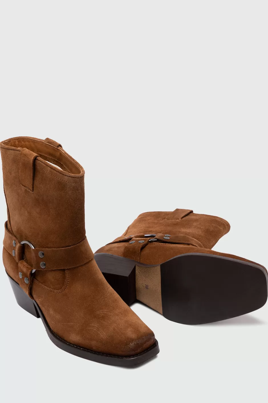 Bottes Donna Roy Rogers - Modèle Ingénieur en Daim Souple Élégant