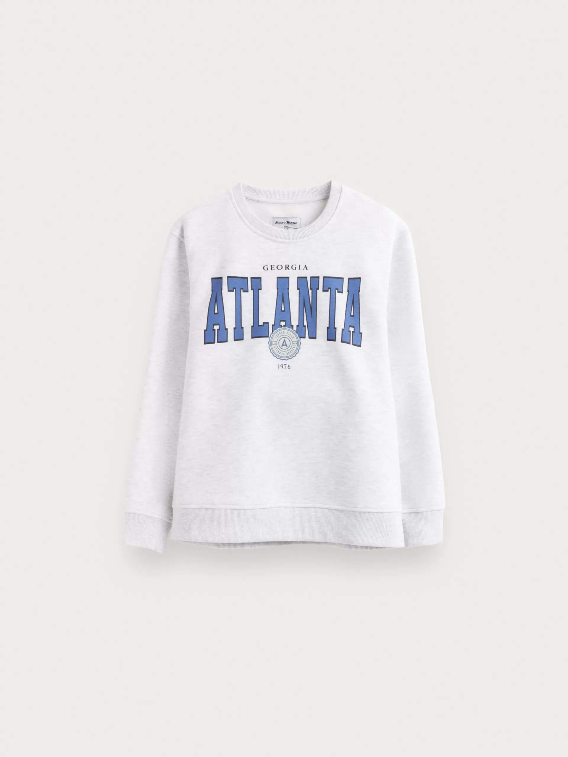 Sweat enfant Atlanta gris chiné - Alvaro Moreno en promotion