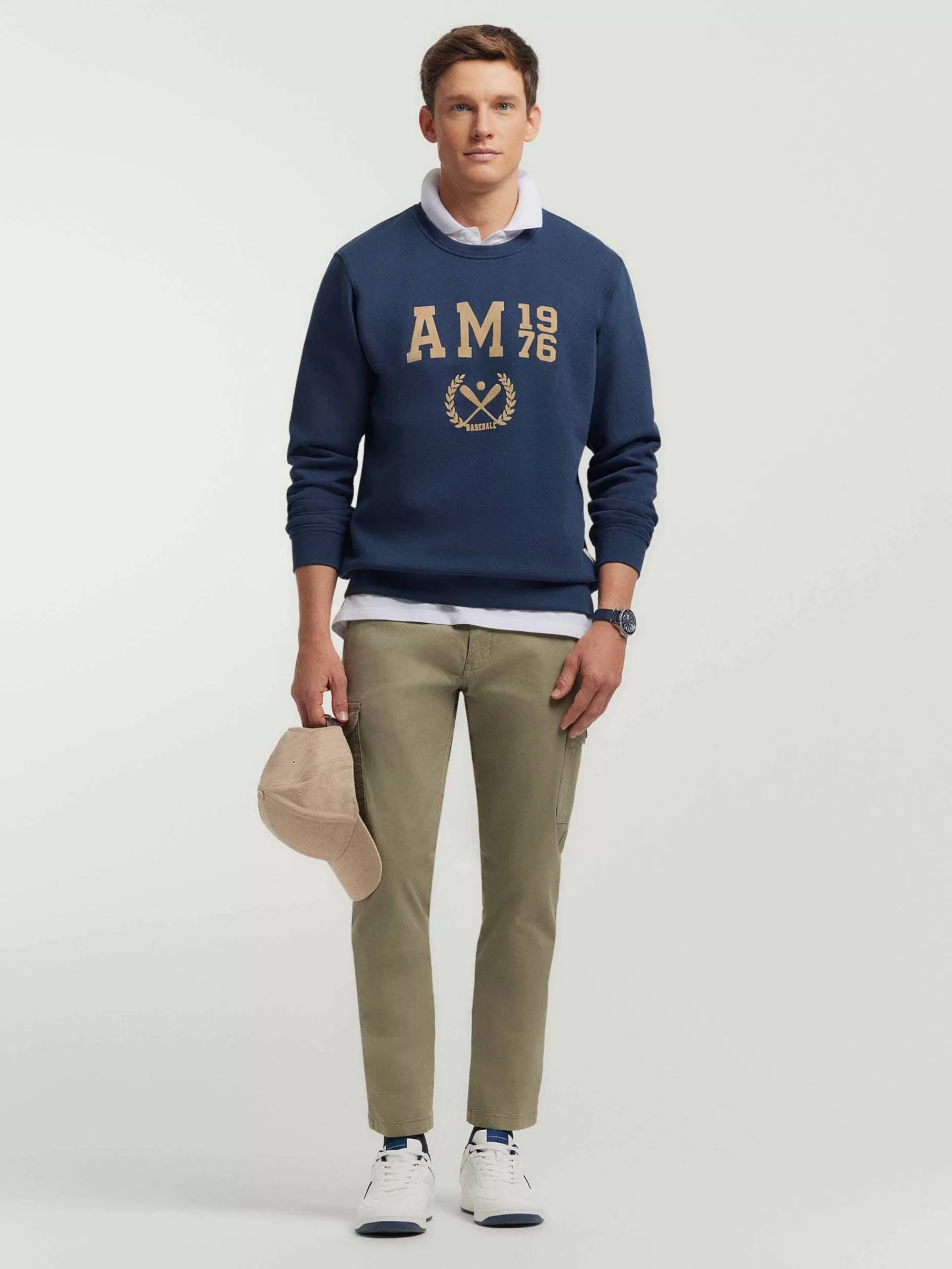 Online Alvaro Moreno SUDADERA BASEBALL  Azul Marino