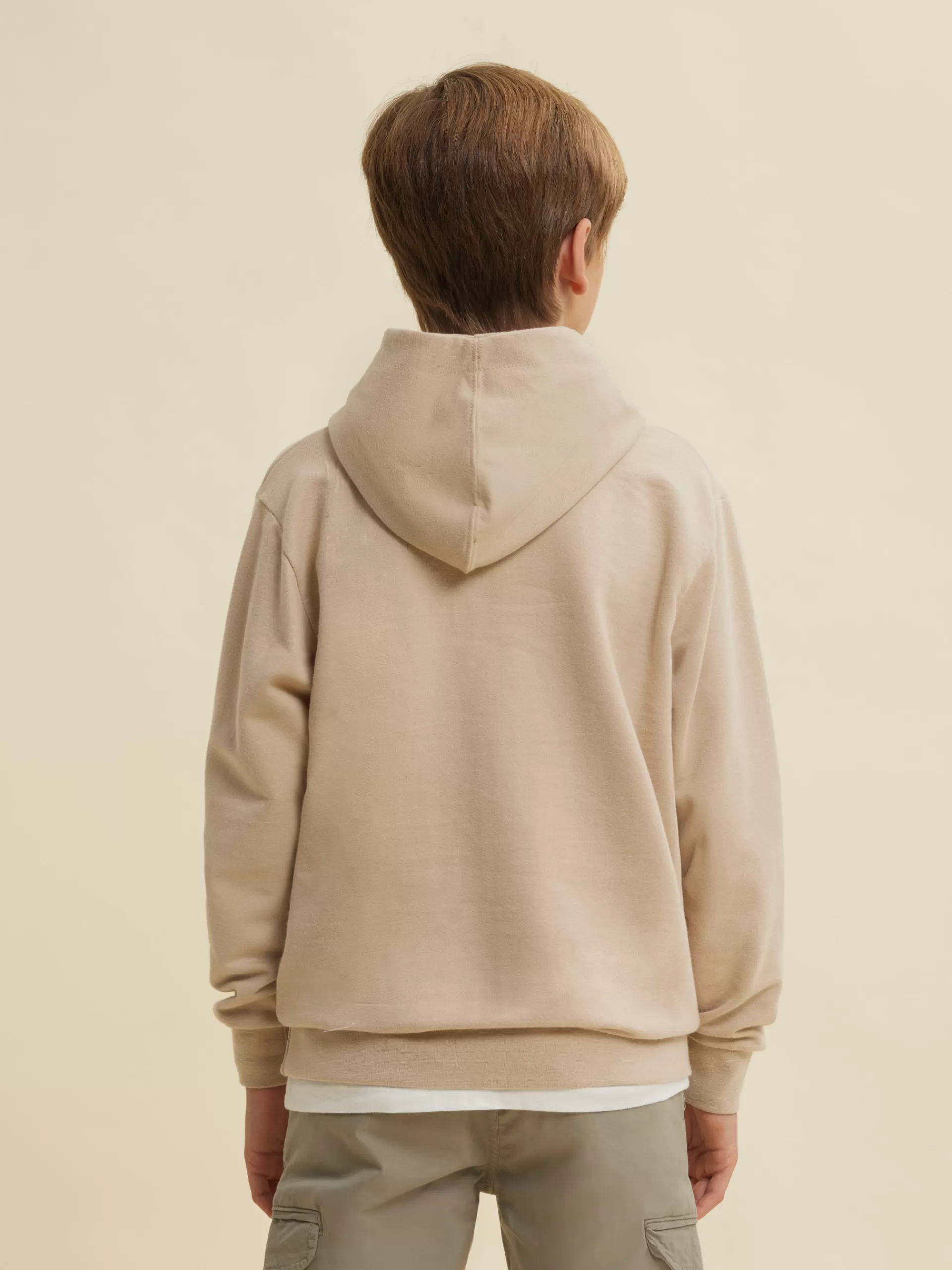 Sweat à Capuche Alvaro Moreno Enfant Collection Nelson - Style Urbain Confortable Nuance Sable