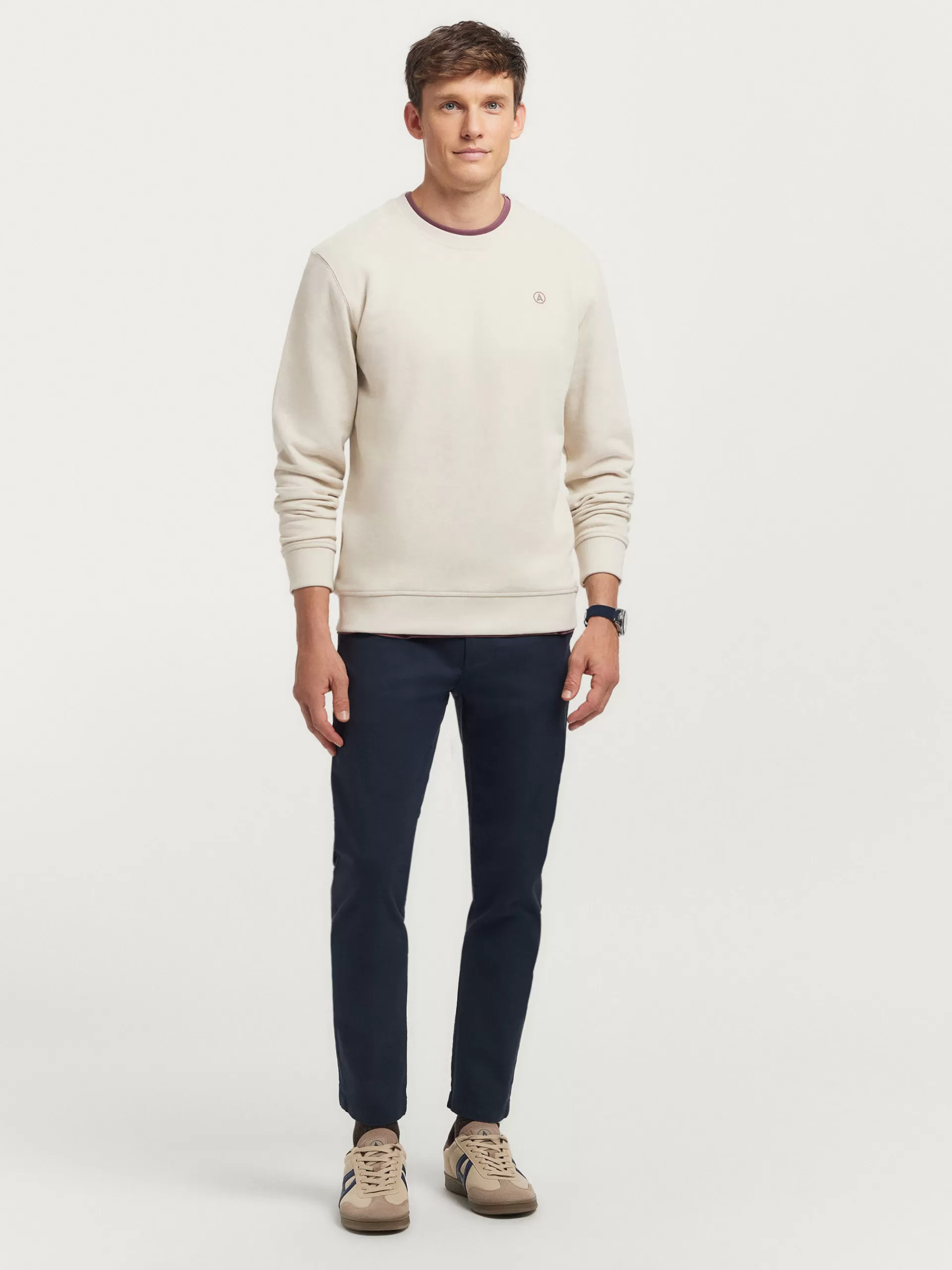 Sweat-shirt décontracté Alvaro Moreno Positive - Coupe confortable en coton écru pour un style urbain