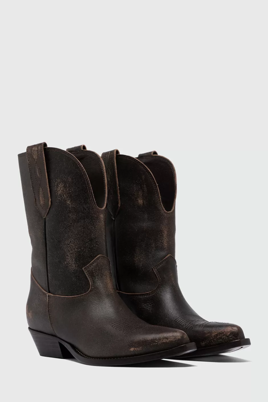 Bottes western Donna Roy Rogers en cuir pleine fleur - Modèle rétro Capalbio édition vintage