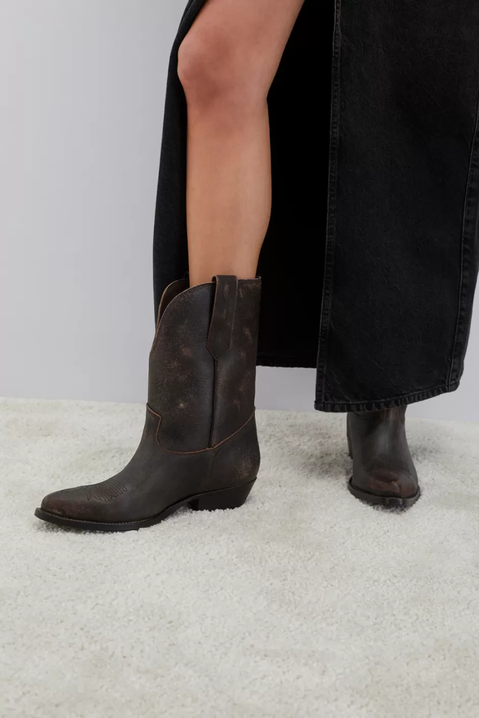 Bottes western Donna Roy Rogers en cuir pleine fleur - Modèle rétro Capalbio édition vintage