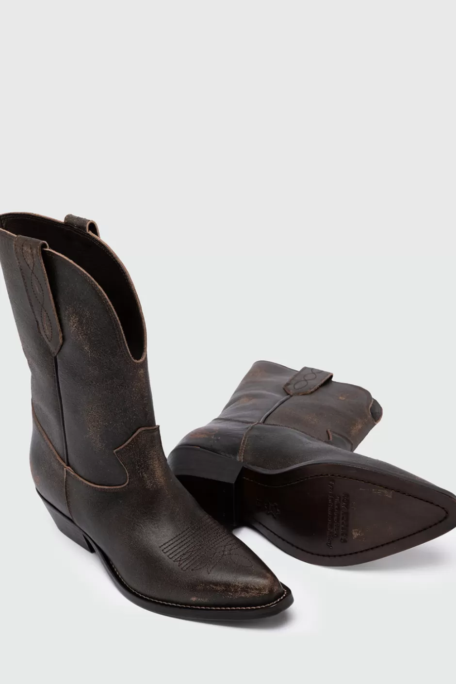 Bottes western Donna Roy Rogers en cuir pleine fleur - Modèle rétro Capalbio édition vintage