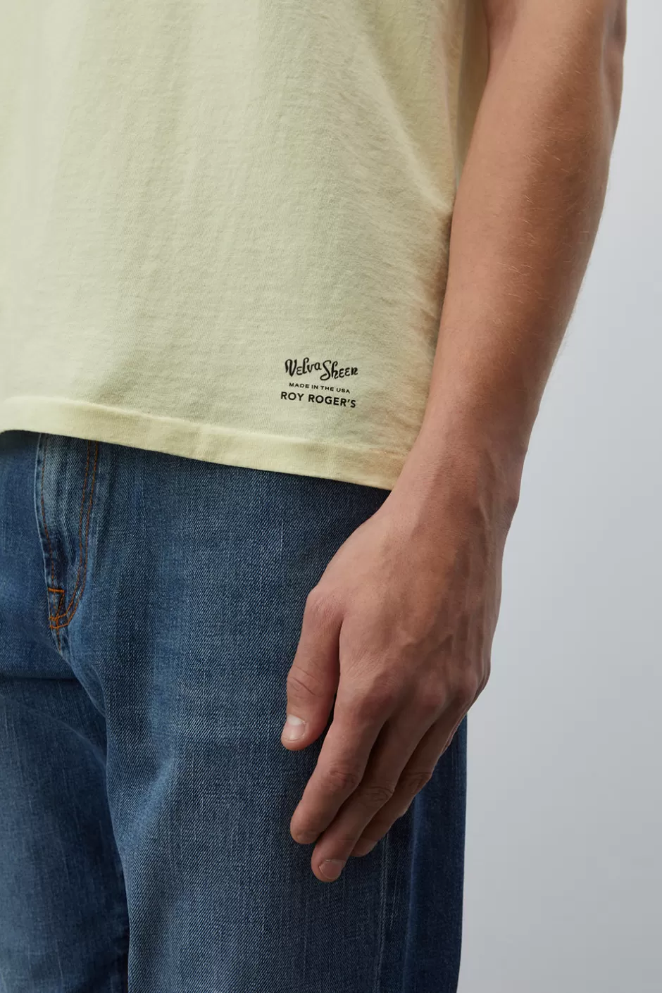 T-Shirt Homme Style Roy Rogers - Col Ras du Cou Velva-Sheen en Coton Souple - Look Intemporel pour Tenue Décontractée