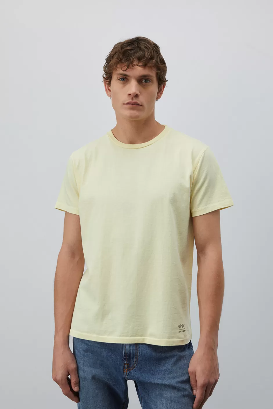 T-Shirt Homme Style Roy Rogers - Col Ras du Cou Velva-Sheen en Coton Souple - Look Intemporel pour Tenue Décontractée